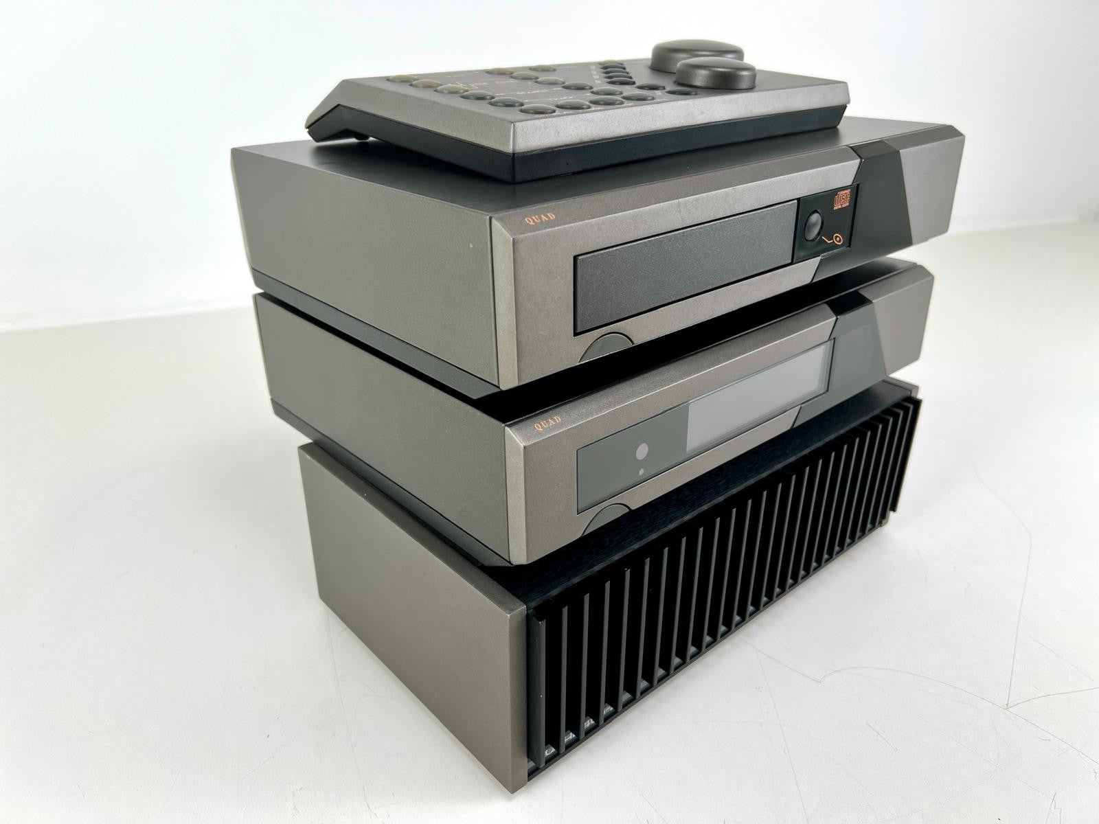 Quad 405-2 eindversterker + Quad 66 voorversterker + Quad 66 cd-speler set met afstandsbediening