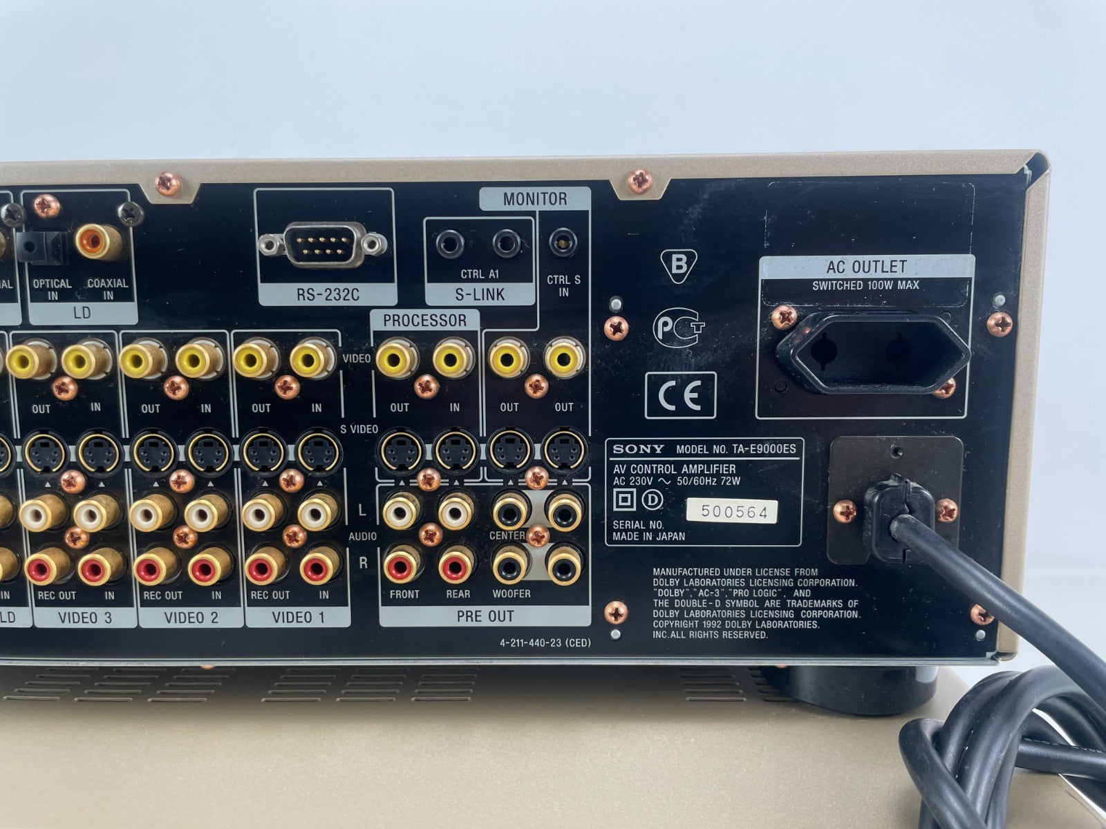 Sony N9000ES Power Amp + E9000ES ES Processor – Champagne  + Remote