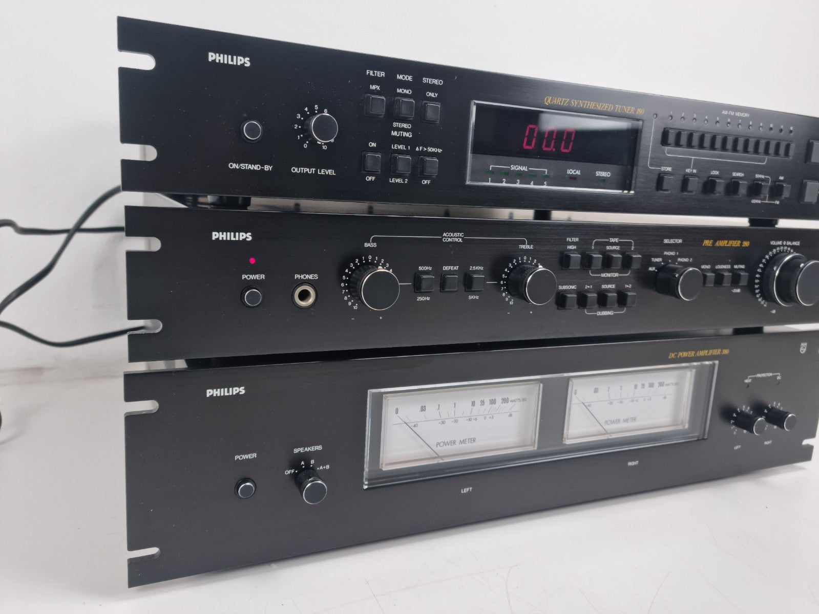 Philips (Black Tulip) 22AH380 Stereo Amp- 22AH180  Tuner-22AH280 Pre Amp- In Box
