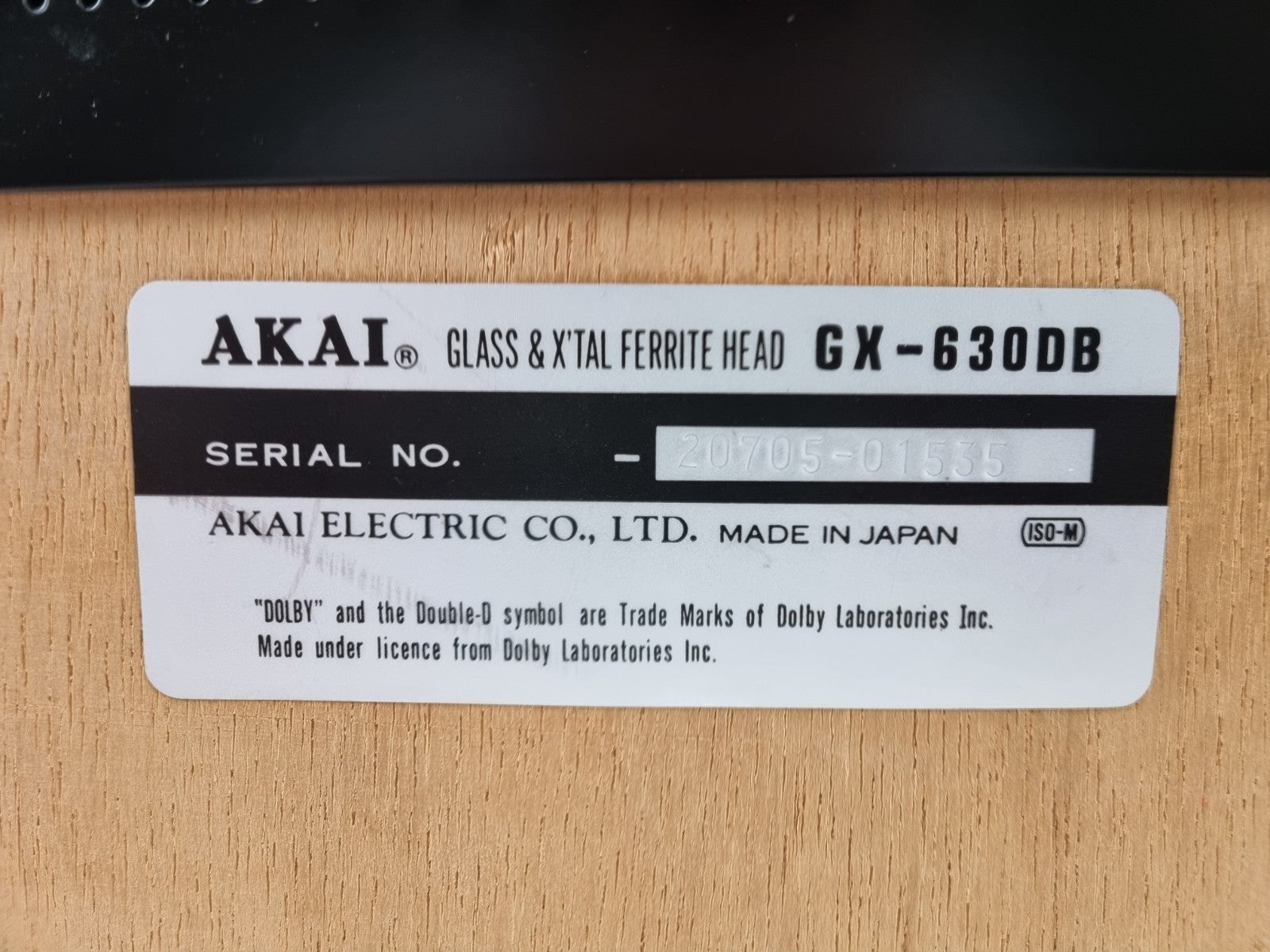 Akai GX-630DB - 26CM 1/4'' Tape Deck - With Original AKAI NABS - Fully serviced