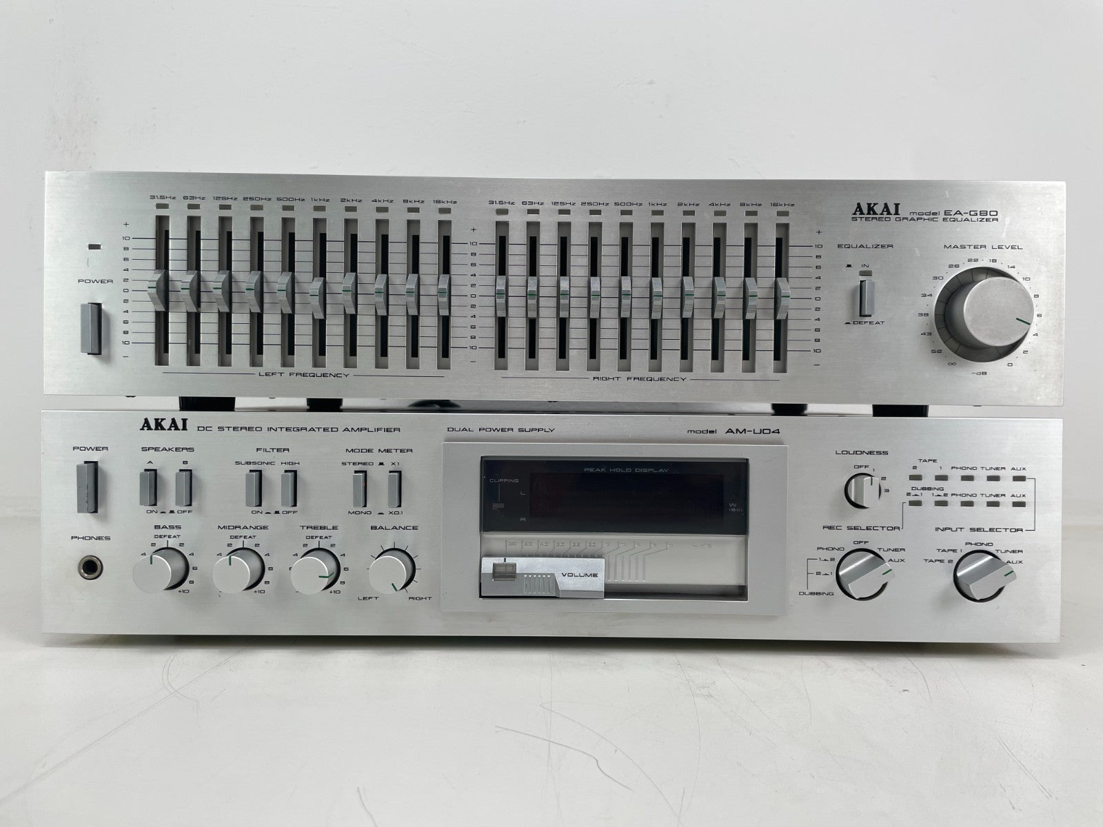 Akai EA-G80 Graphic Equalizer + AM-U04 Amplifier Set