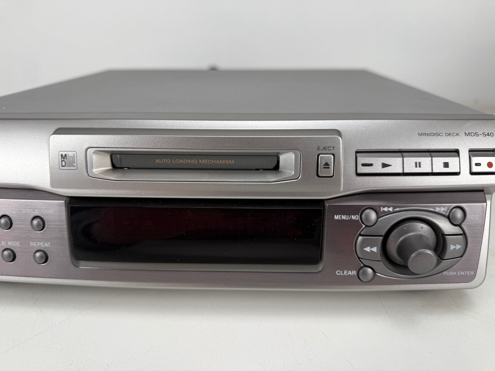 Sony MDS-S40 Mini Disc Deck With Original Box - Remote Control - Manuals