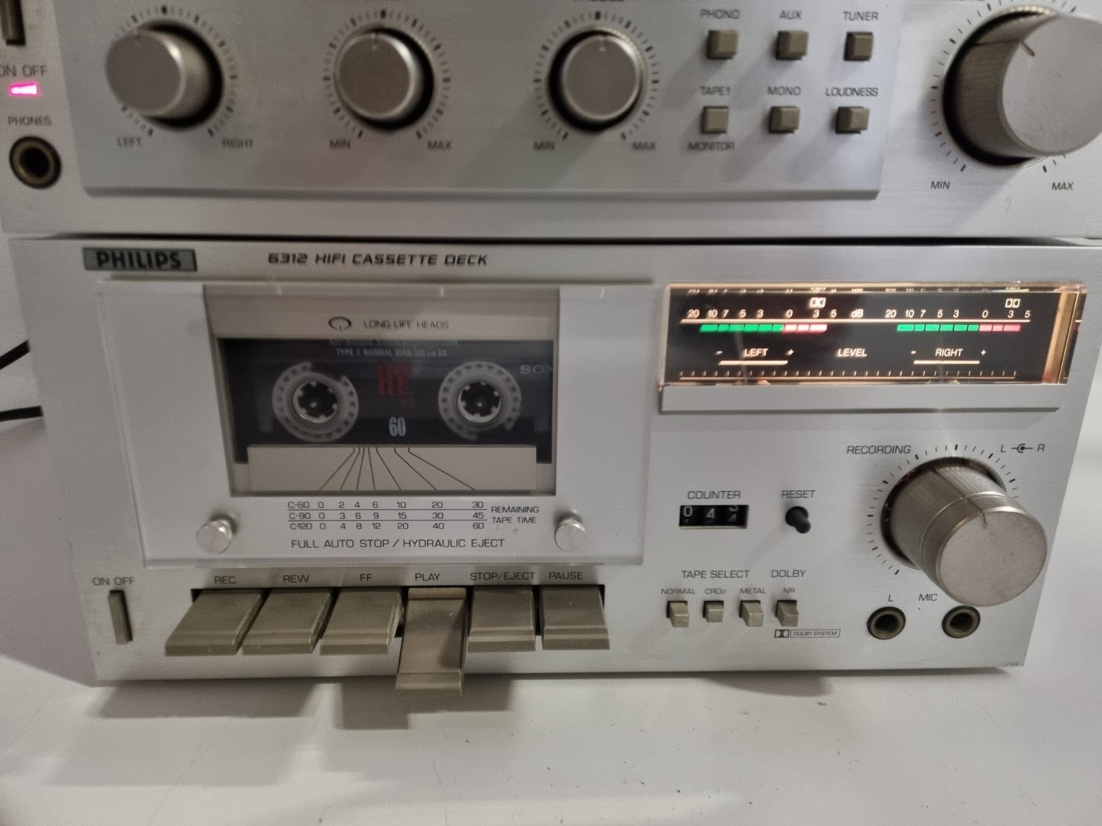 Philips 2312 AM/FM  Tuner - 4312 Integrated Stereo  Amplifier - 6312 HIFI Cassette