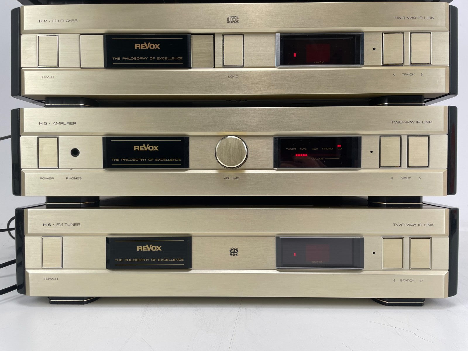 Revox H1 / H2 / H5 / H6 Set – Cassette + CD + Versterker + Tuner – Afstandsbediening/Handleidingen