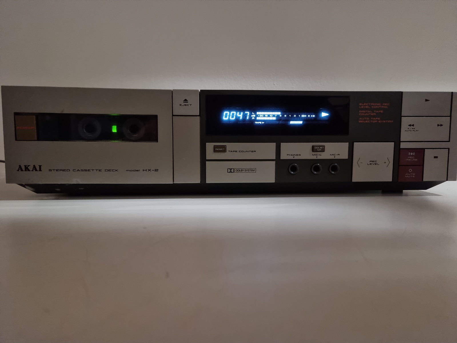 Akai HX -2  Stereo Cassette Deck - New Belts - In the original box