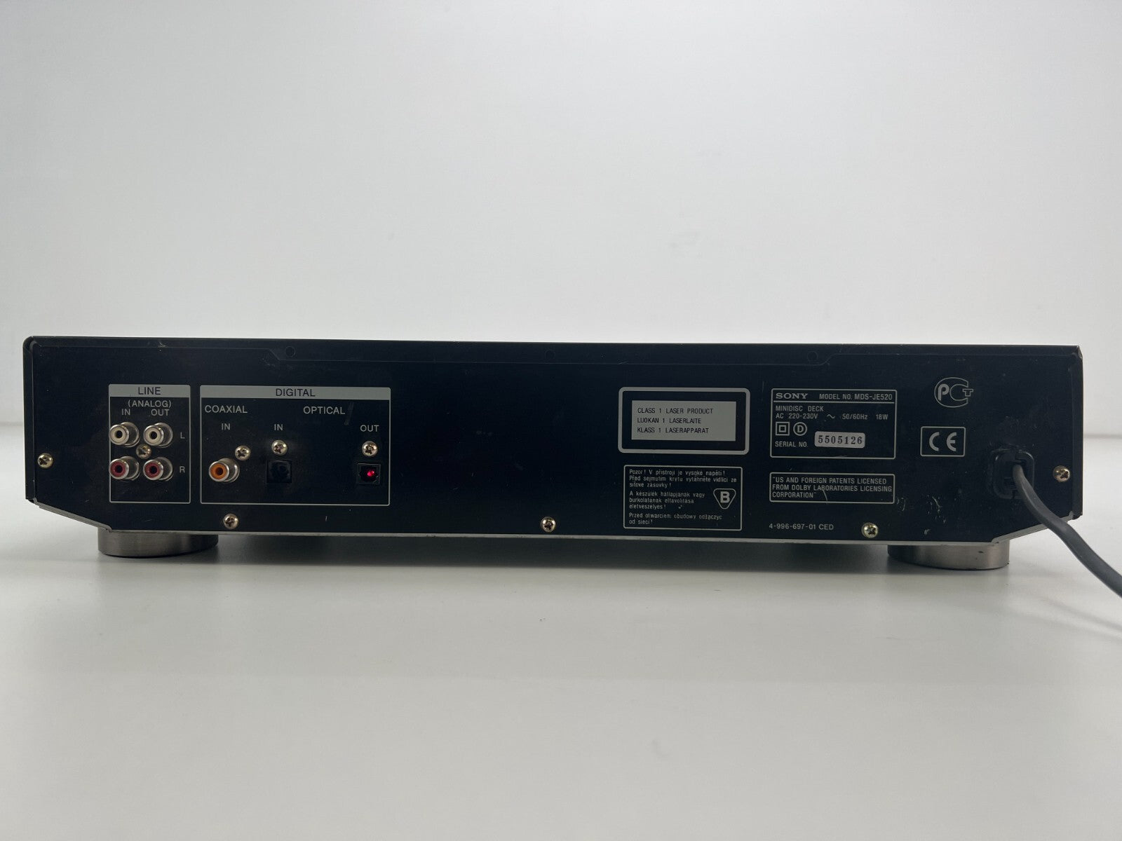 Sony MDS-JE520 - Mini Disc Deck