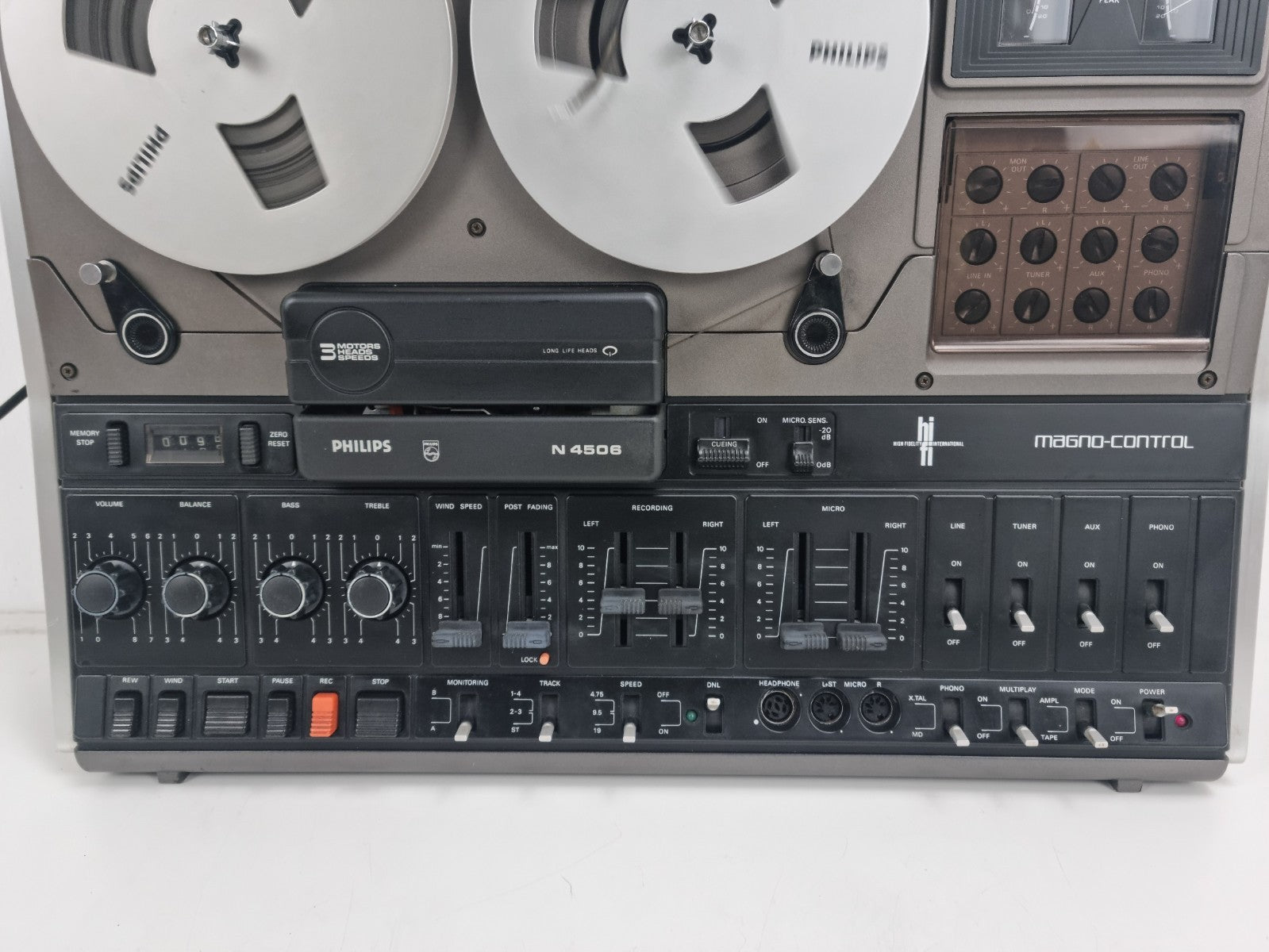 Philips N4506 - Stereo Tape Deck - With Dust Cover - Serviced/New belts