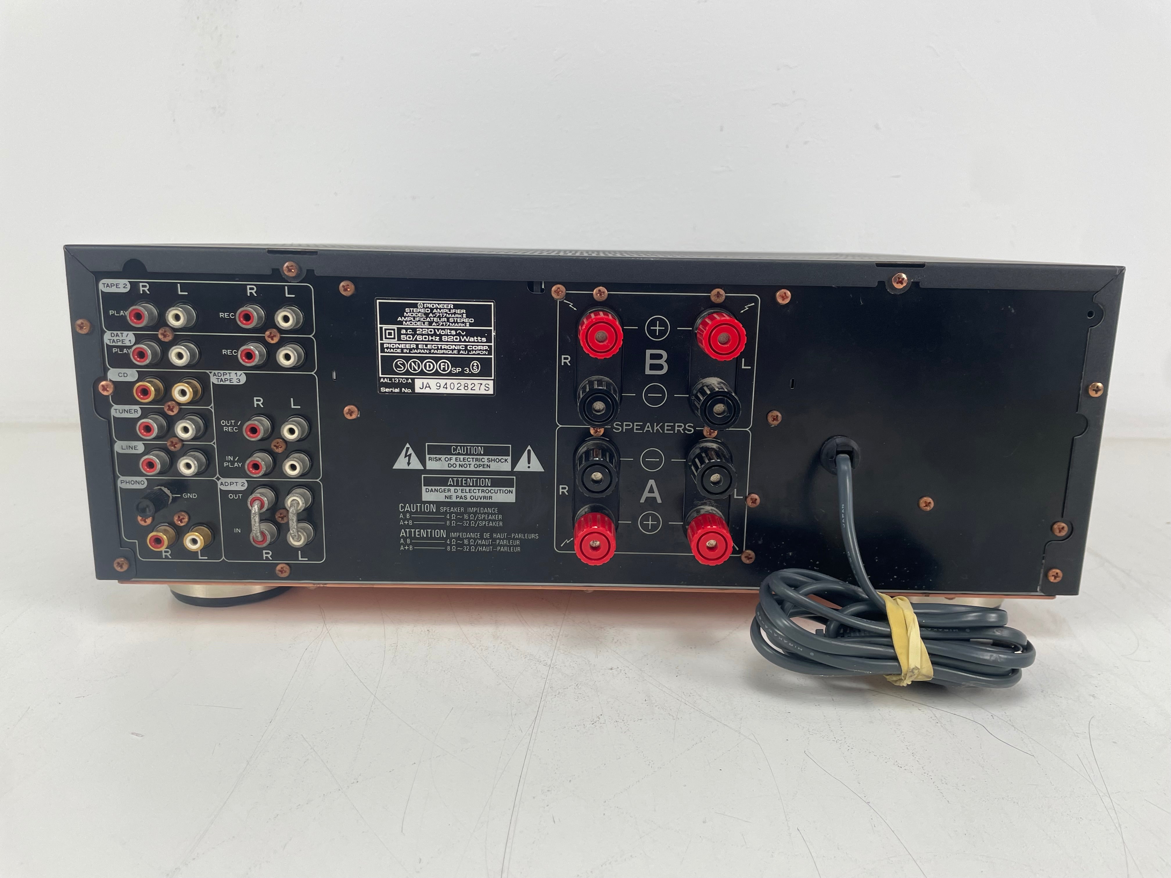 Pioneer - A-717 MK2 - Stereo Amplifier - Serviced (Parts Replaced)