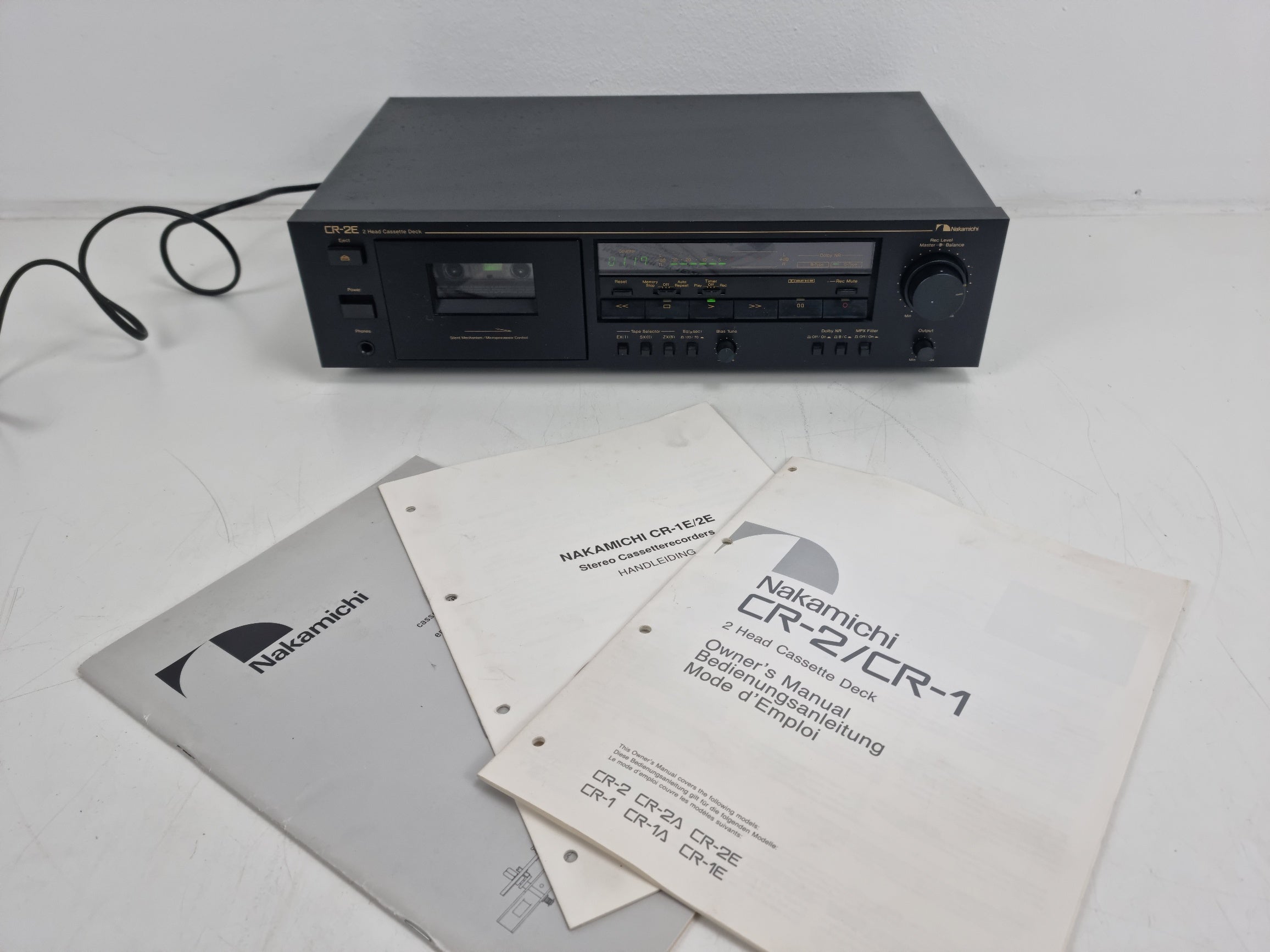 Nakamichi CR-2E Two Head Stereo Cassette Deck - Comes with original instructions
