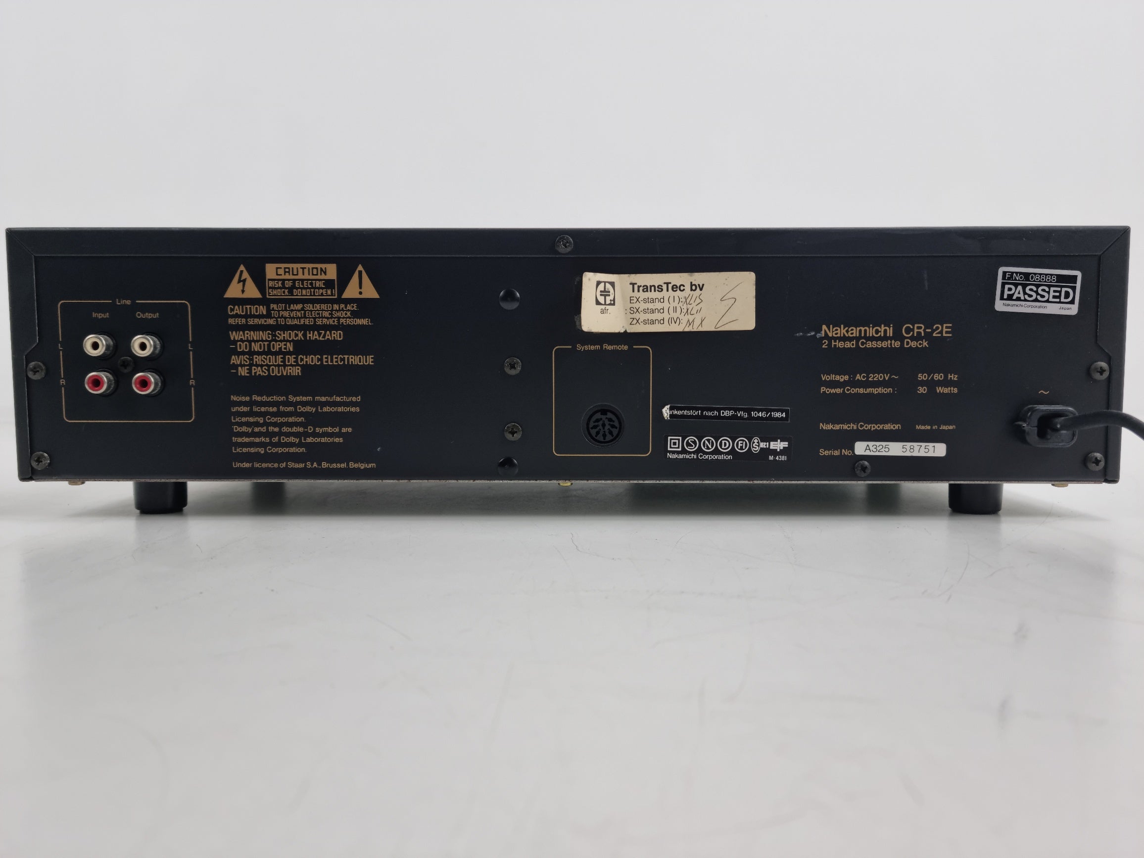 Nakamichi CR-2E Two Head Stereo Cassette Deck - Comes with original instructions