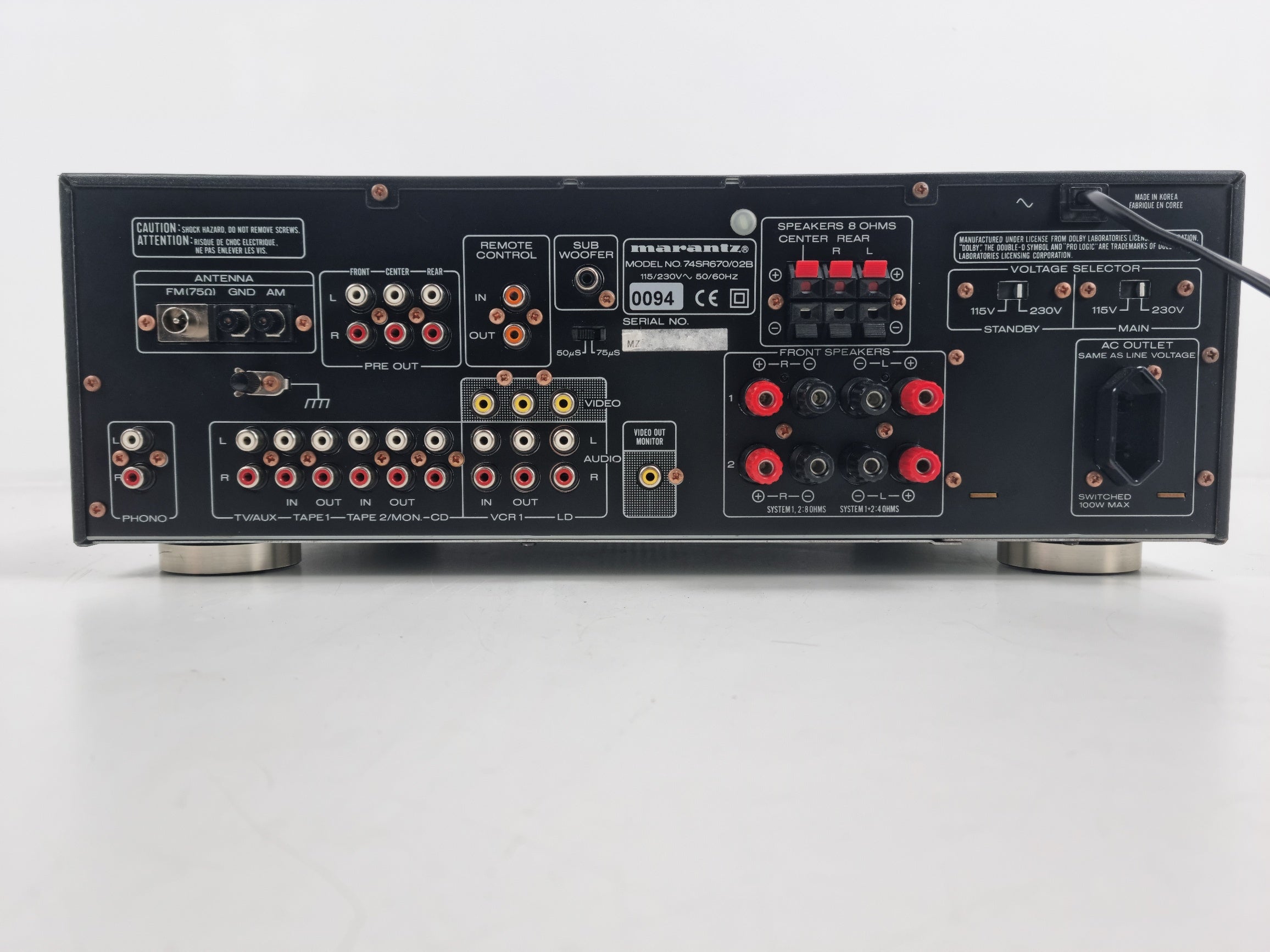 Marantz SR670 audio-video surround receiver