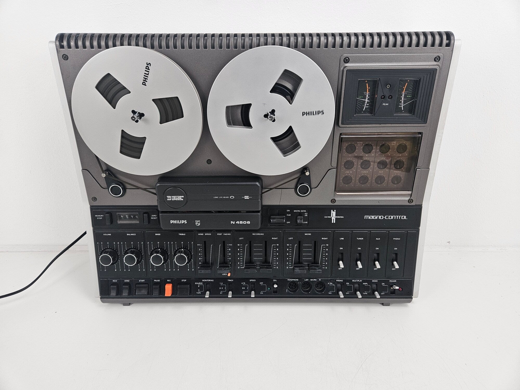 Philips - N4506 -  Stereo Tape Deck - Dust Cover - New Belts (nr2)