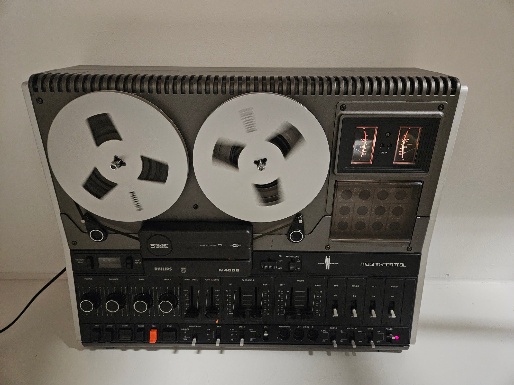 Philips - N4506 -  Stereo Tape Deck - Dust Cover - New Belts (nr2)