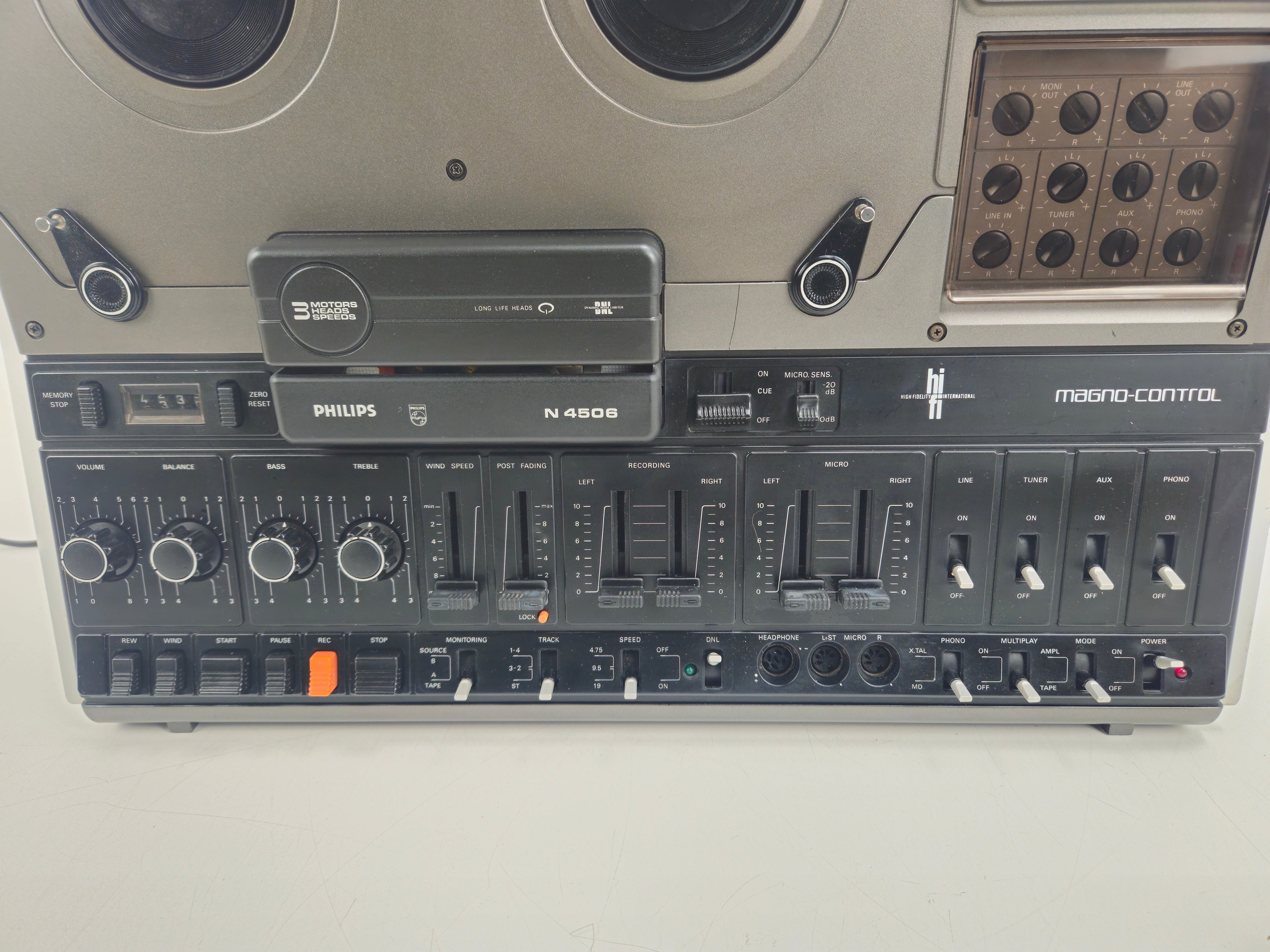 Philips - N4506 -  Stereo Tape Deck - Dust Cover - New Belts (nr2)