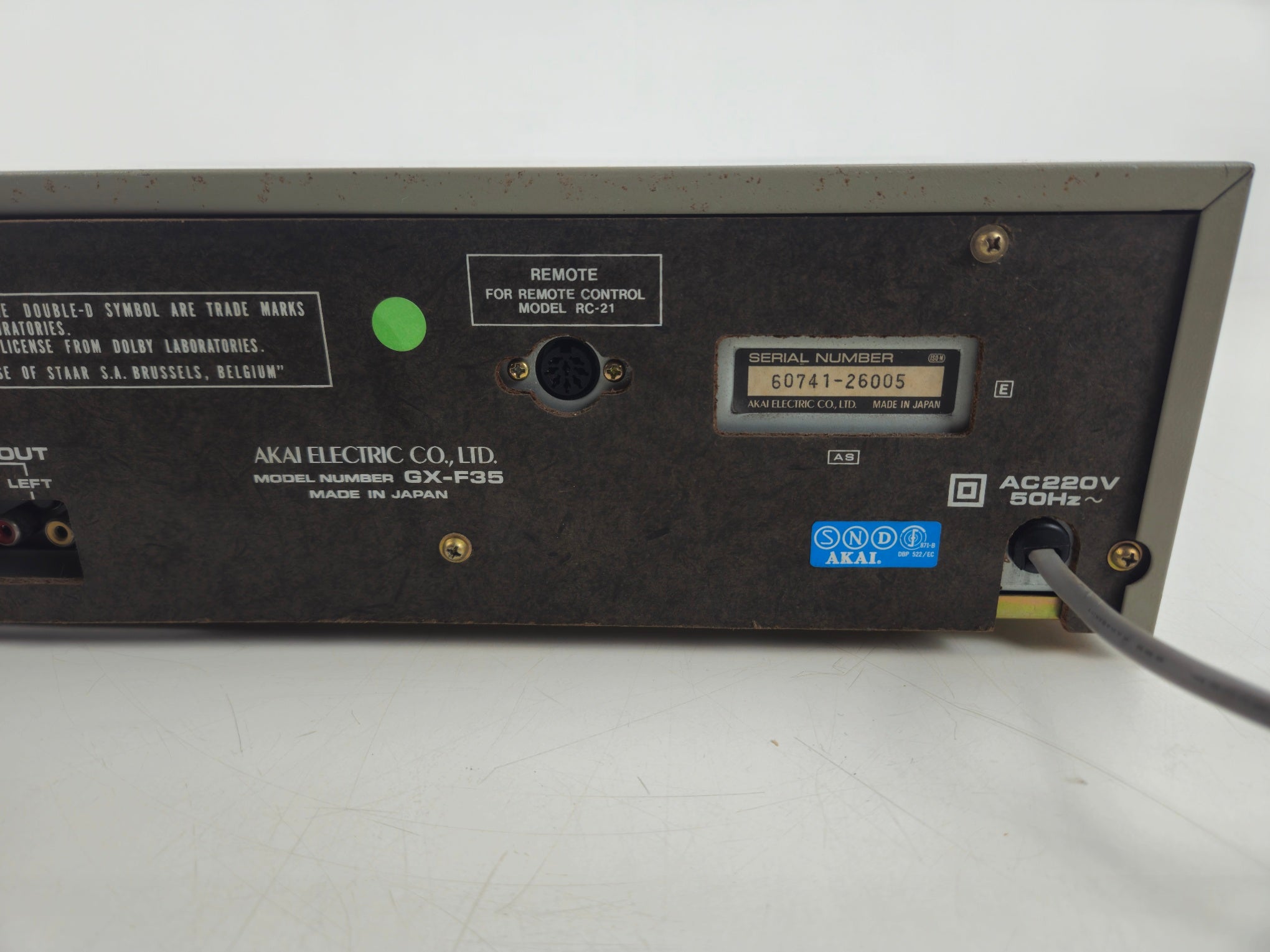 Akai - GX-F35 - Stereo Cassette Deck