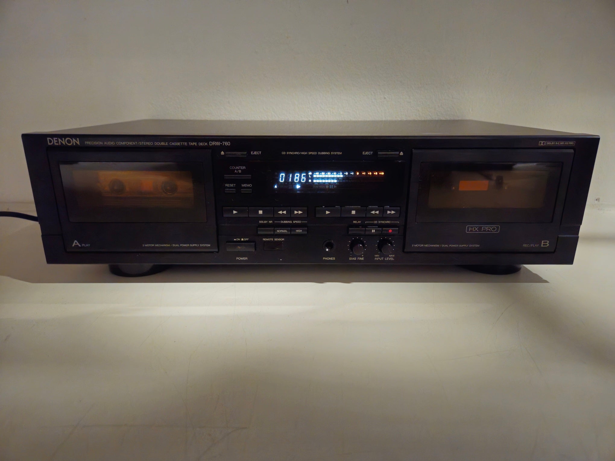 Denon - DRW-760 - Stereo Double Cassette Deck