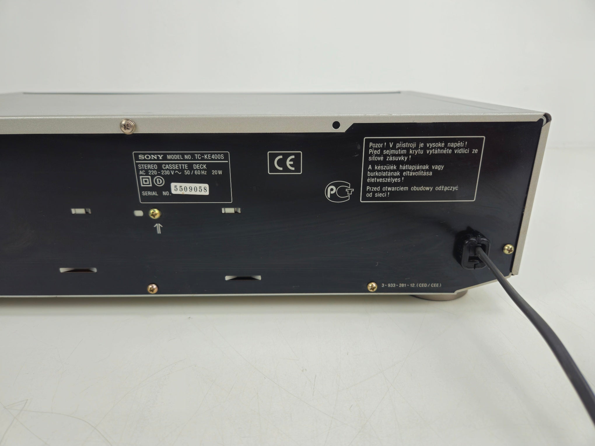 Sony - TC-KE400S - Stereo Cassette Deck