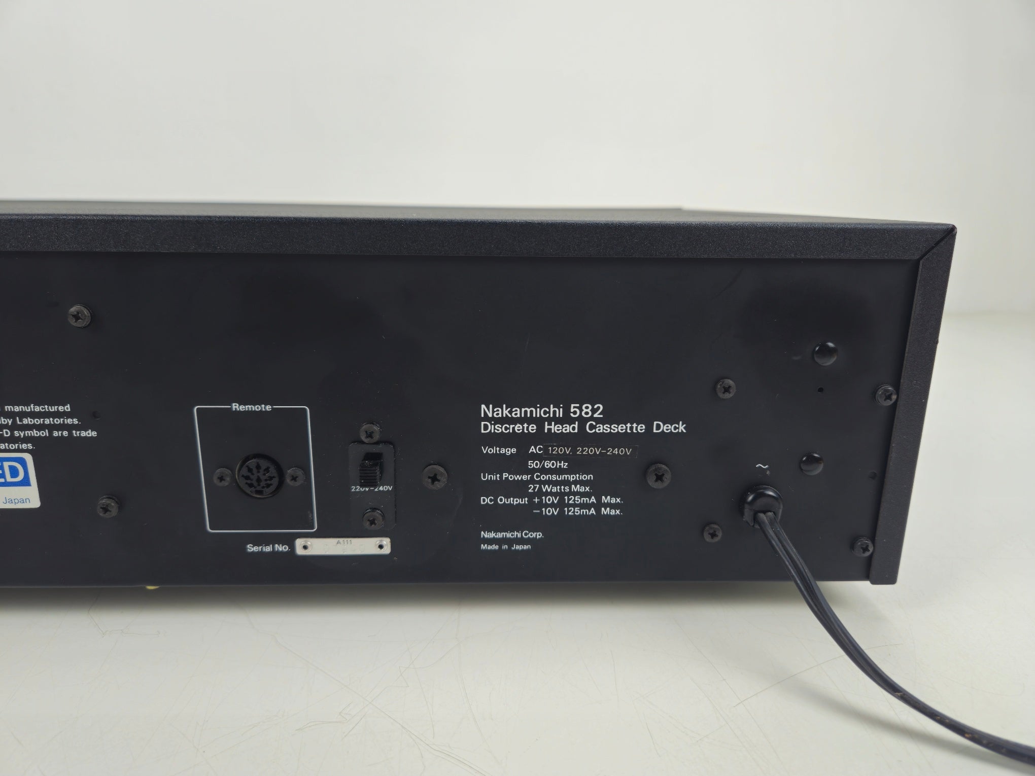 Nakamichi - 582 - 3-Head Stereo Cassette Deck - Serviced (Recapped)