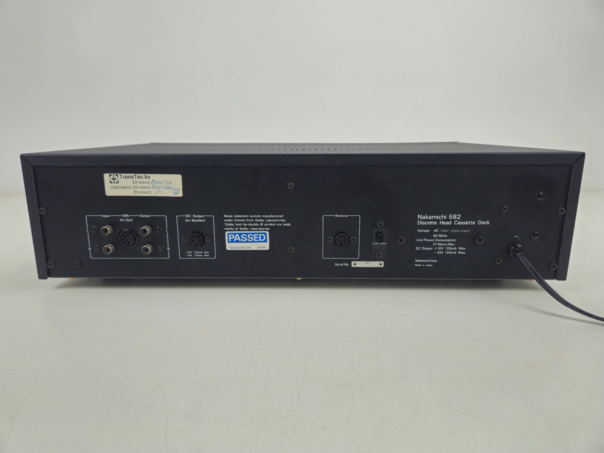 Nakamichi - 582 - 3-Head Stereo Cassette Deck - Serviced (Recapped)