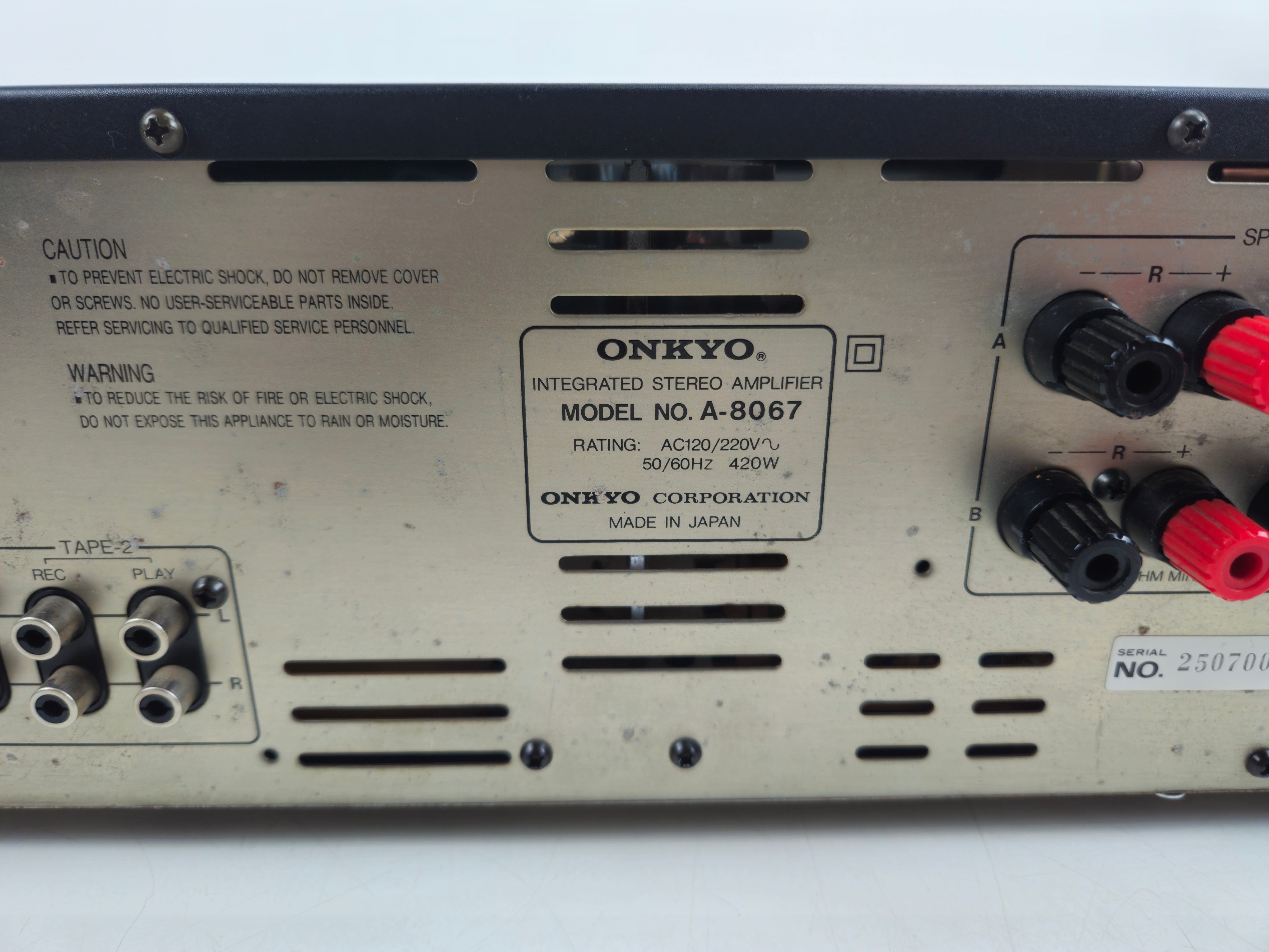 Onkyo - A-8067 - Integrated Stereo Amplifier - Mint - Serviced (Caps Replaced)