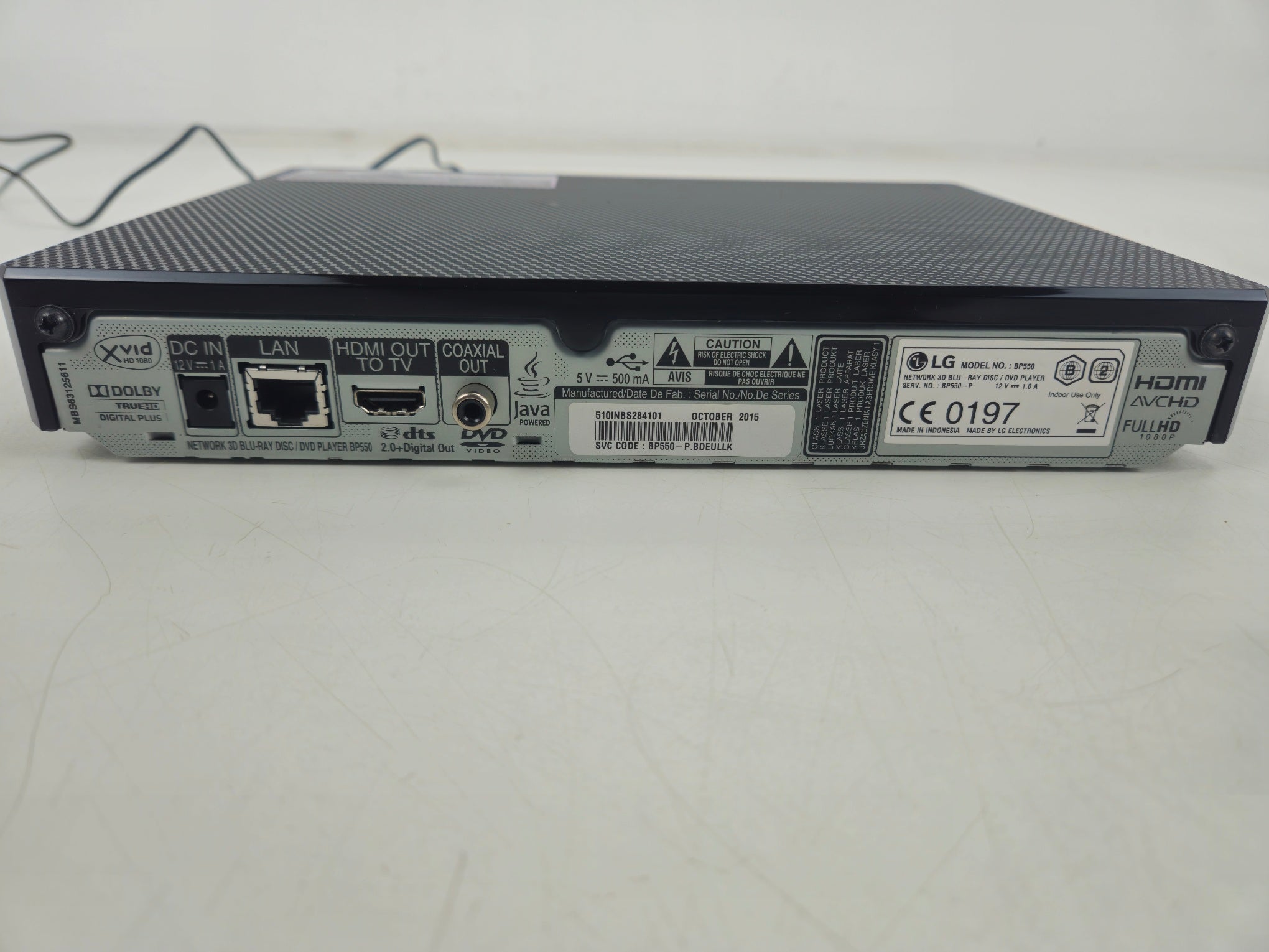 LG - BP550 - 3D Blu Ray / DVD Player