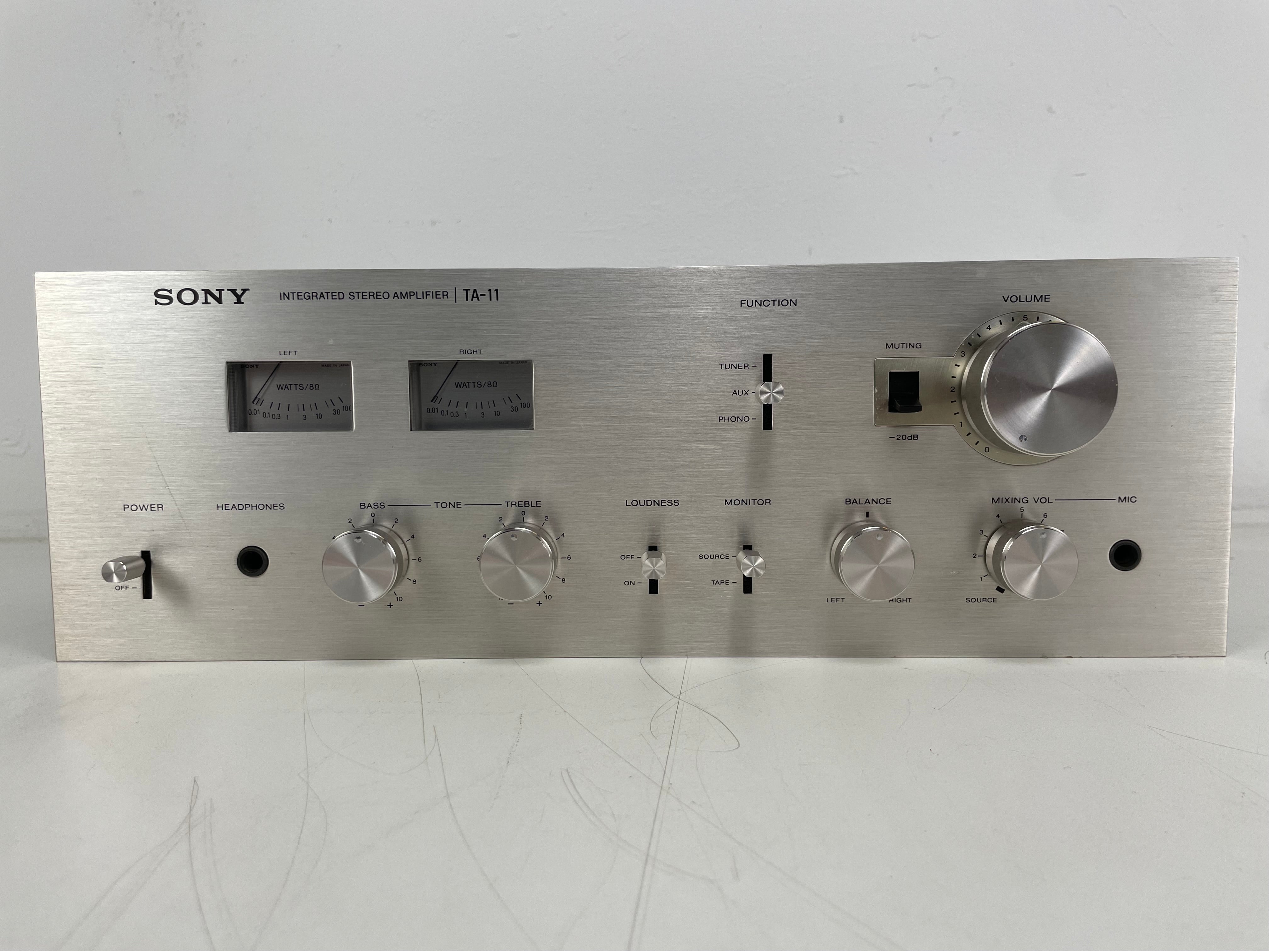 Sony - TA-11 - Stereo Integrated Amplifier - Serviced (Replacement/Cleaned)
