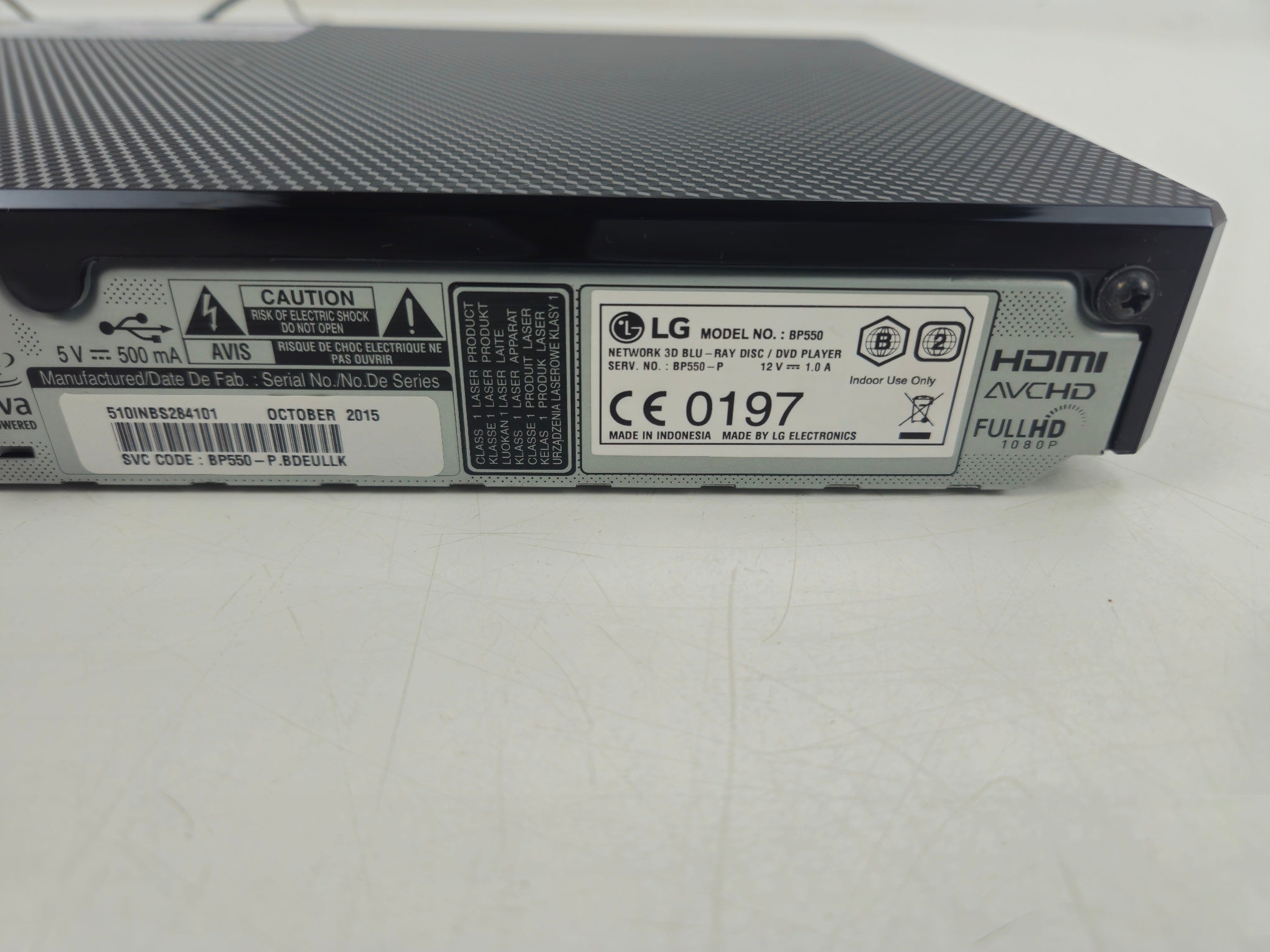 LG - BP550 - 3D Blu Ray / DVD Player