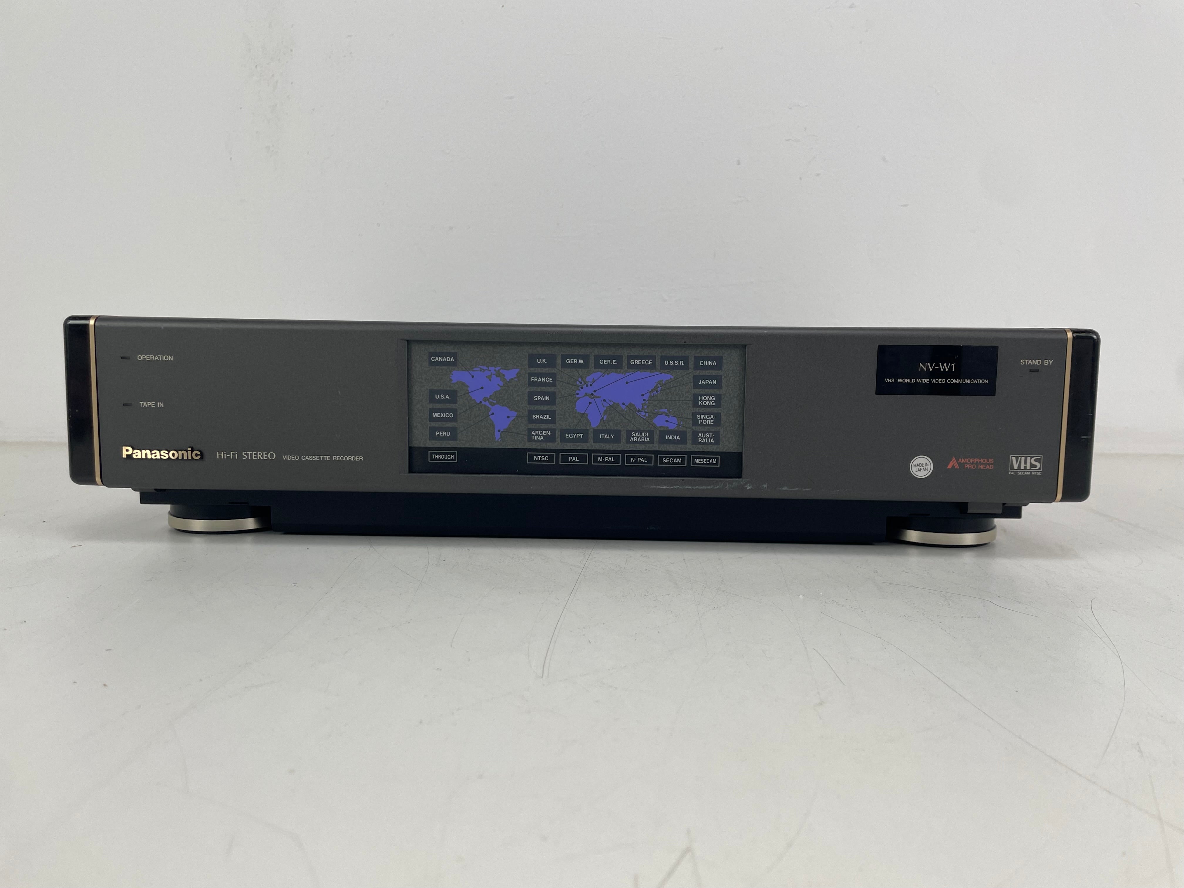 Panasonic – NV-W1E – Worldwide VHS VCR – PAL / SECAM / NTSC – Serviced (Repaired)