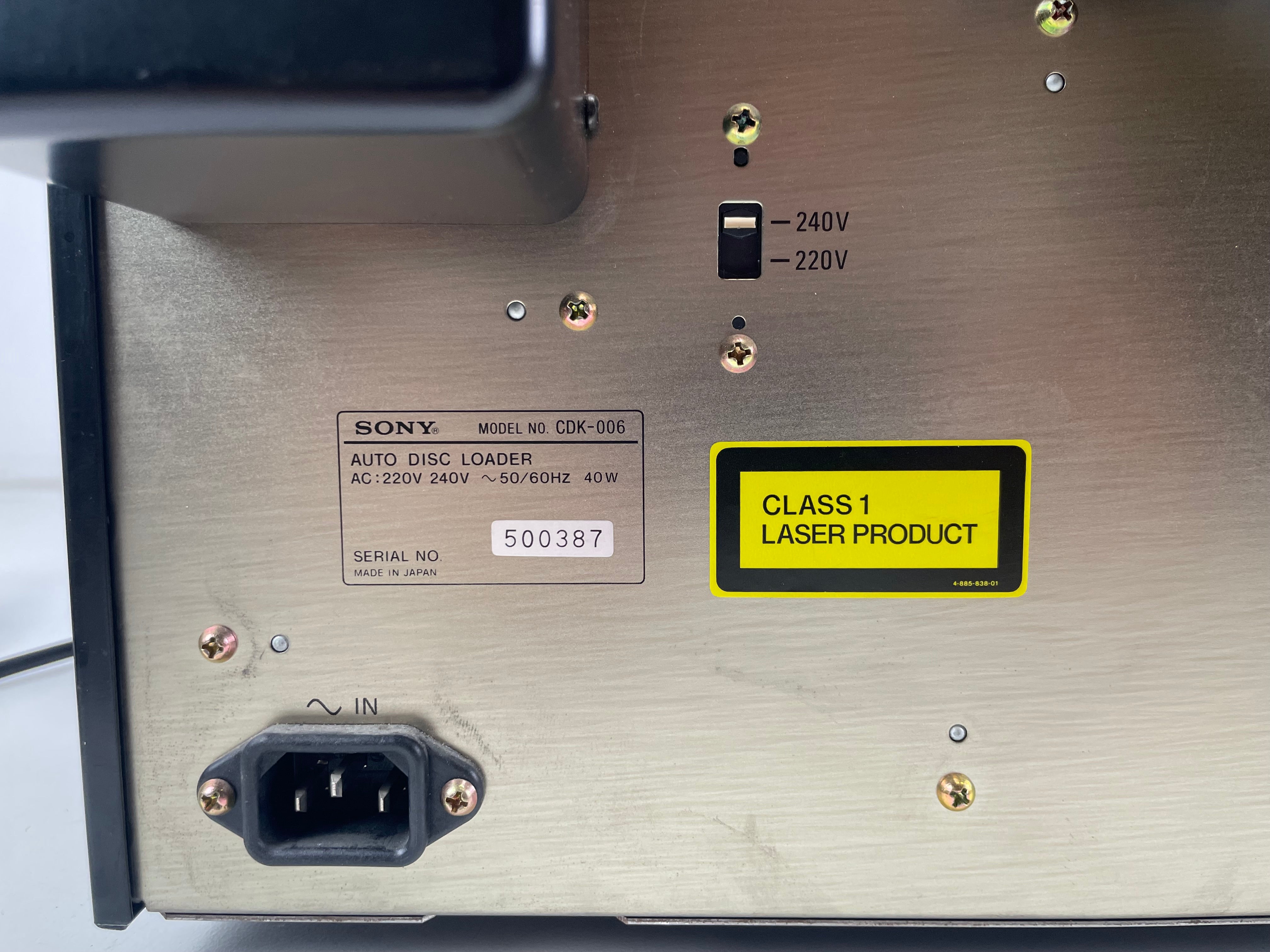 Sony - CDK-006 - Auto Disc Loader - As Is (Missing Part)