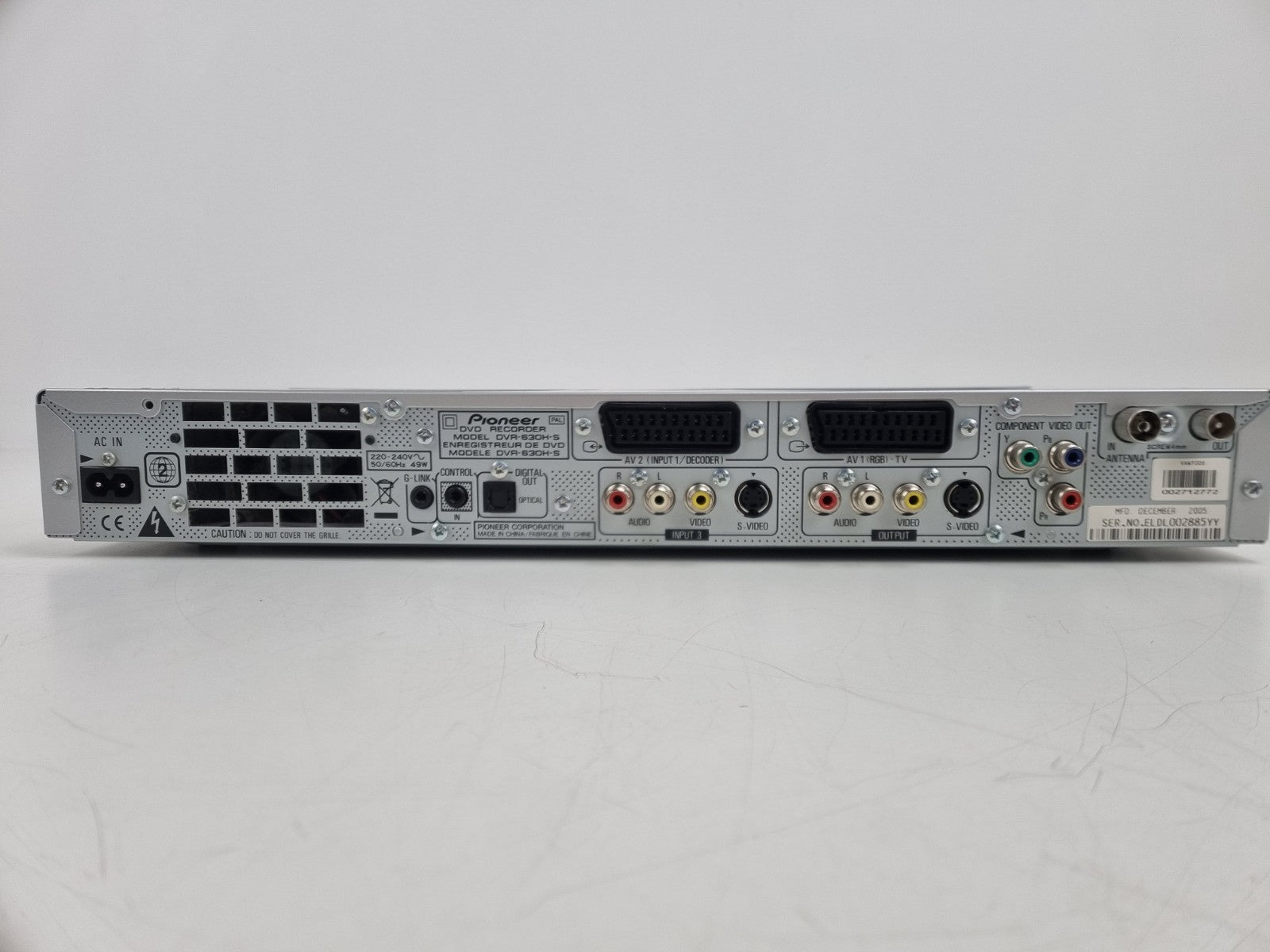 Pioneer DVR-630H-S dvd-recorder - Inclusief handleiding en afstandsbediening