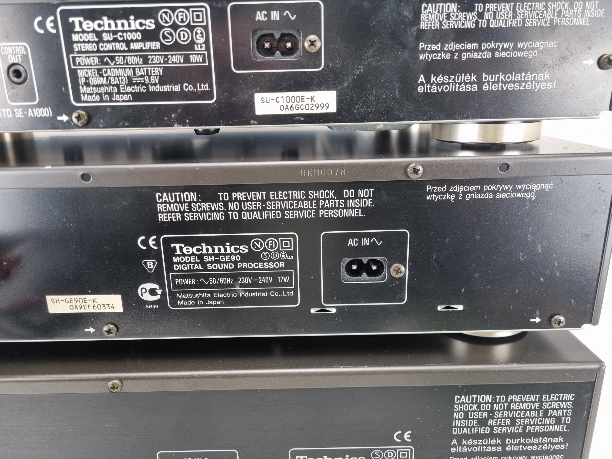 Technics SU-C1000 voorversterker - SH-GE90 - SL-PS770a cd-speler - RS-dc8 DCCD - SE-A1000 eindversterker