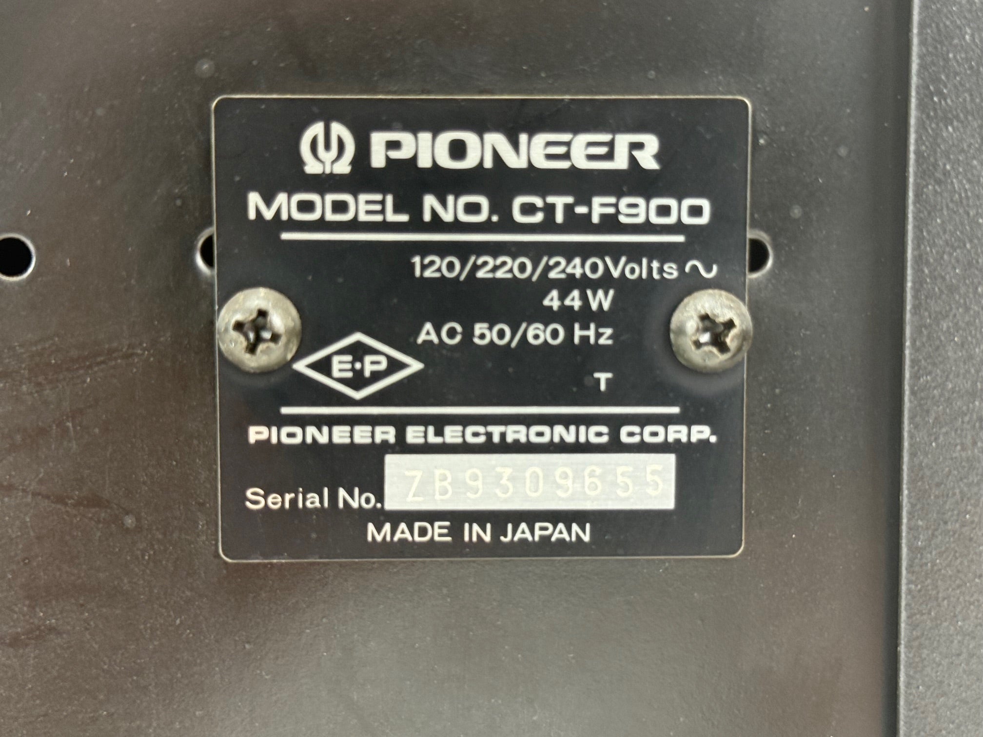 Pioneer CT-F900 3-kops Bleuline stereo cassettedeck - Onderhoud uitgevoerd