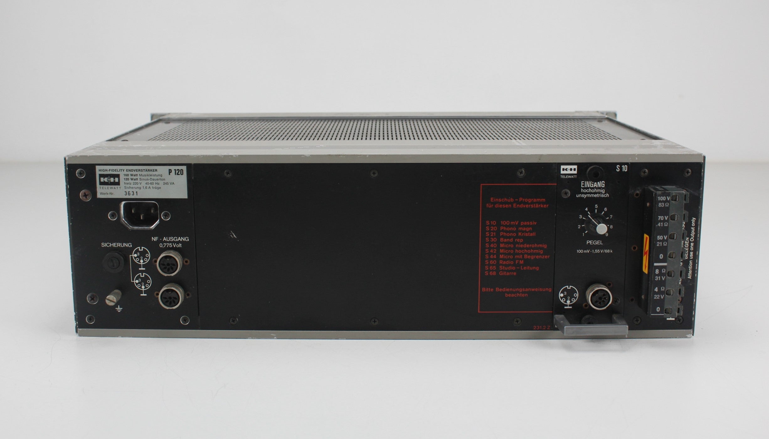 Klein & Hummel P 120 mono eindversterker