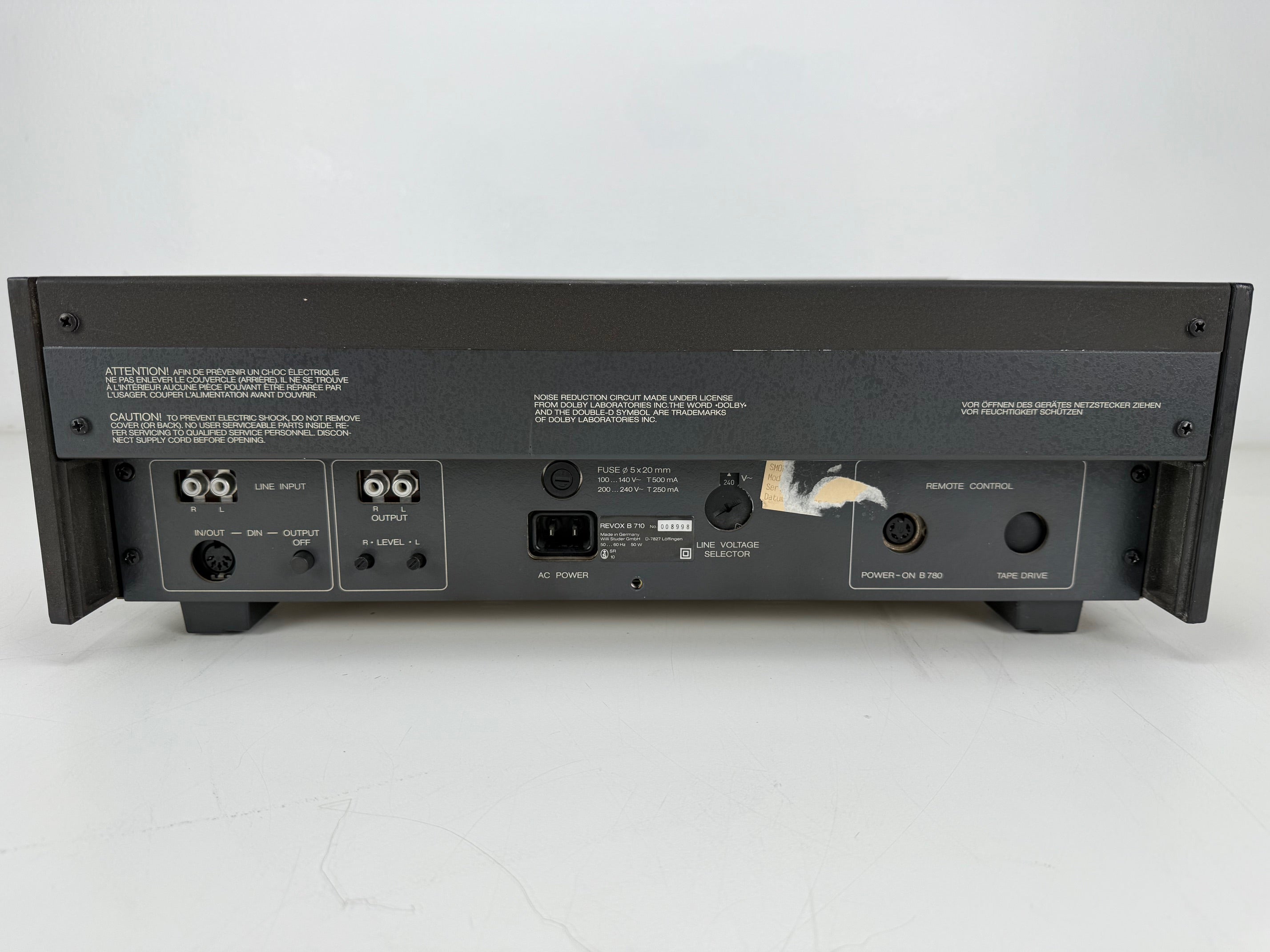 Studer Revox B710 microcomputergestuurd cassettedeck - Onderhoud uitgevoerd