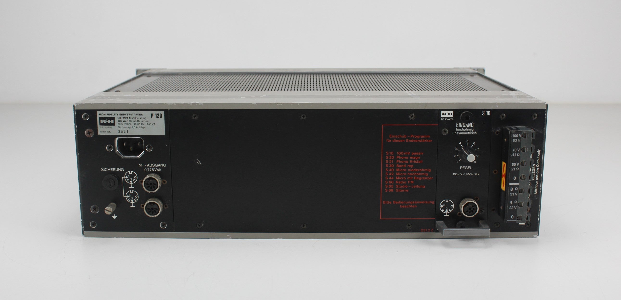 Klein & Hummel P 120 mono eindversterker