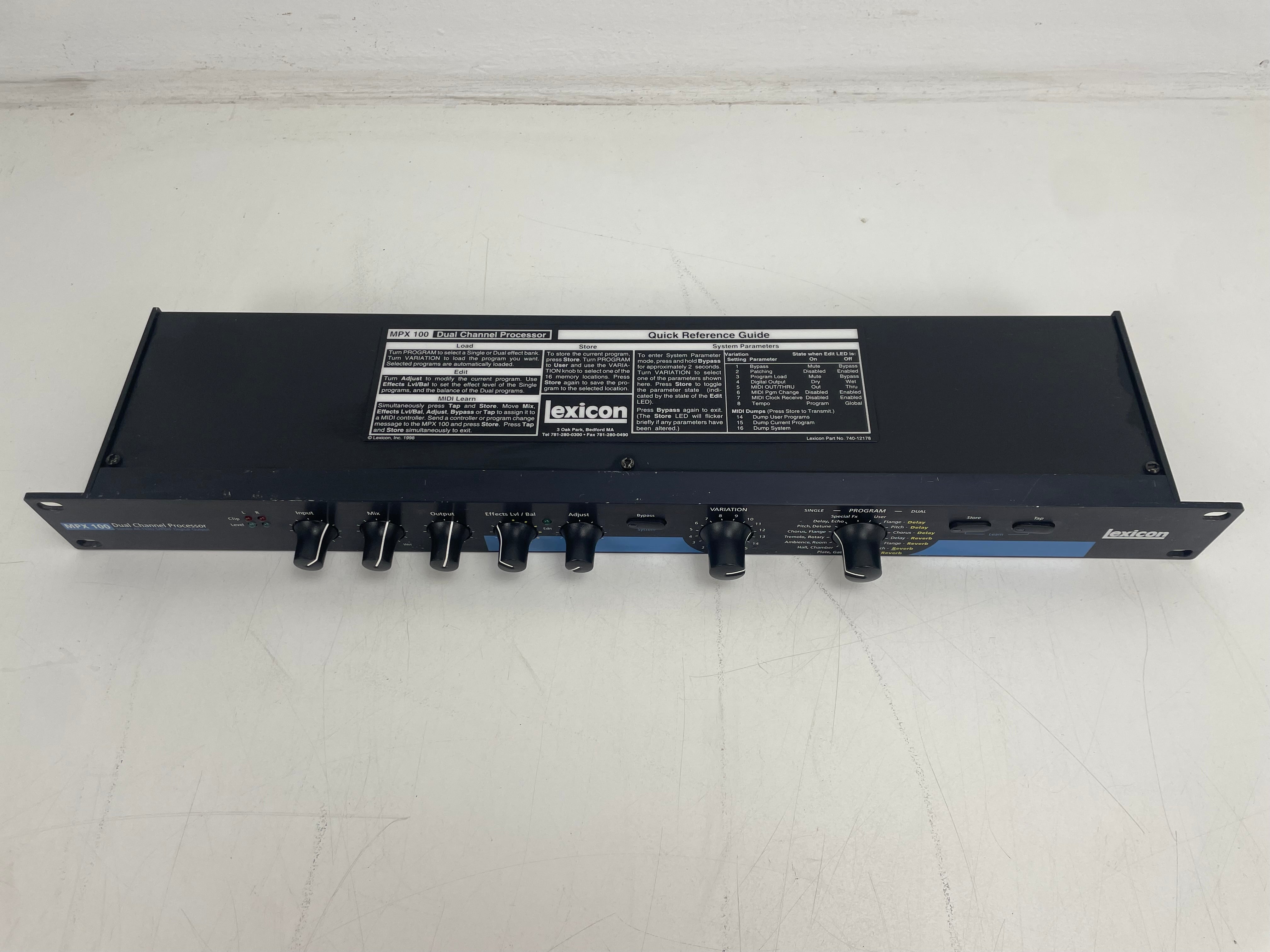 Lexicon MPX100 Effects Processor – AS IS