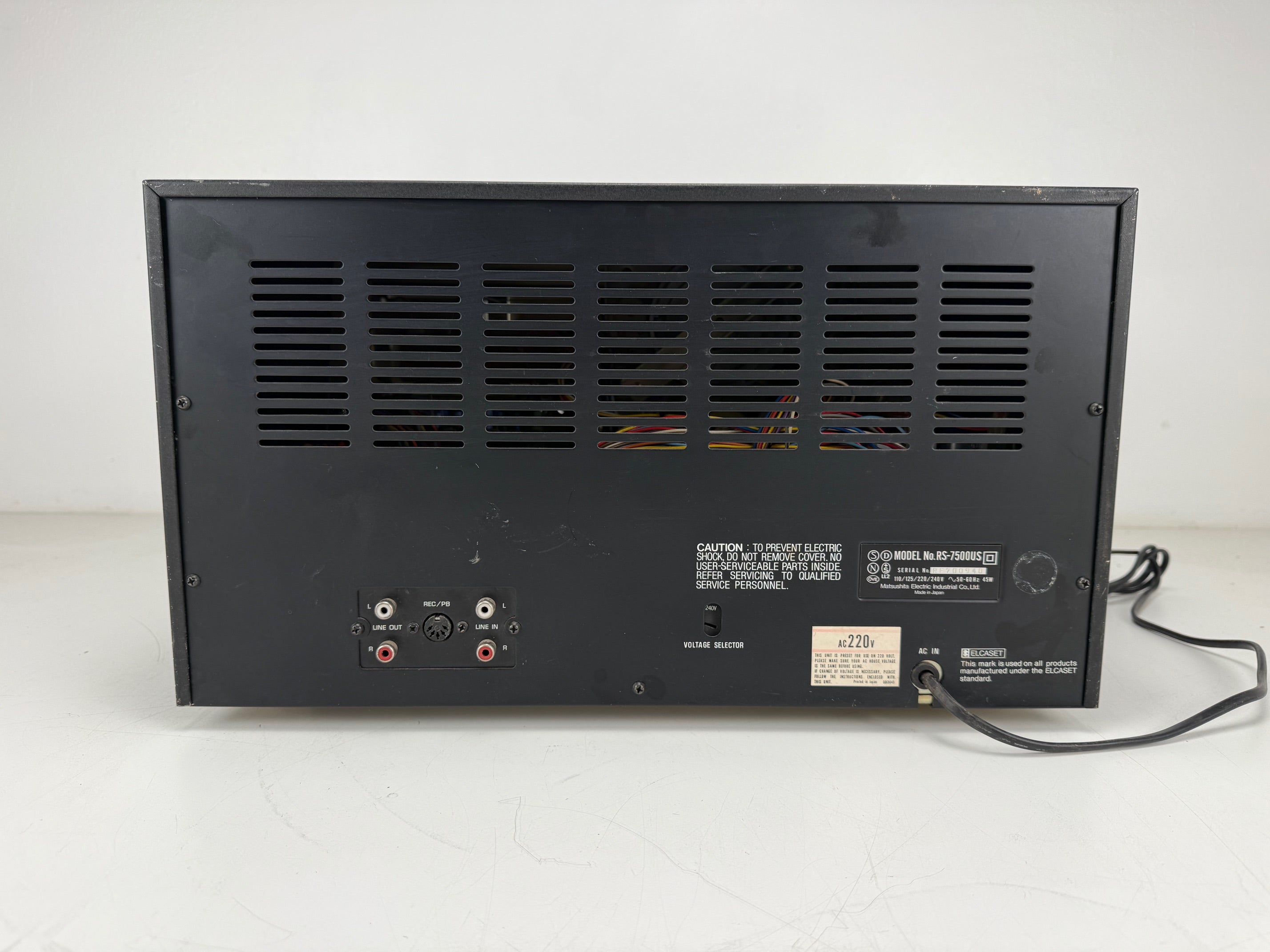 Technics RS-7500US 3-Head Stereo Elcaset Tape Deck - Serviced/Calibrated