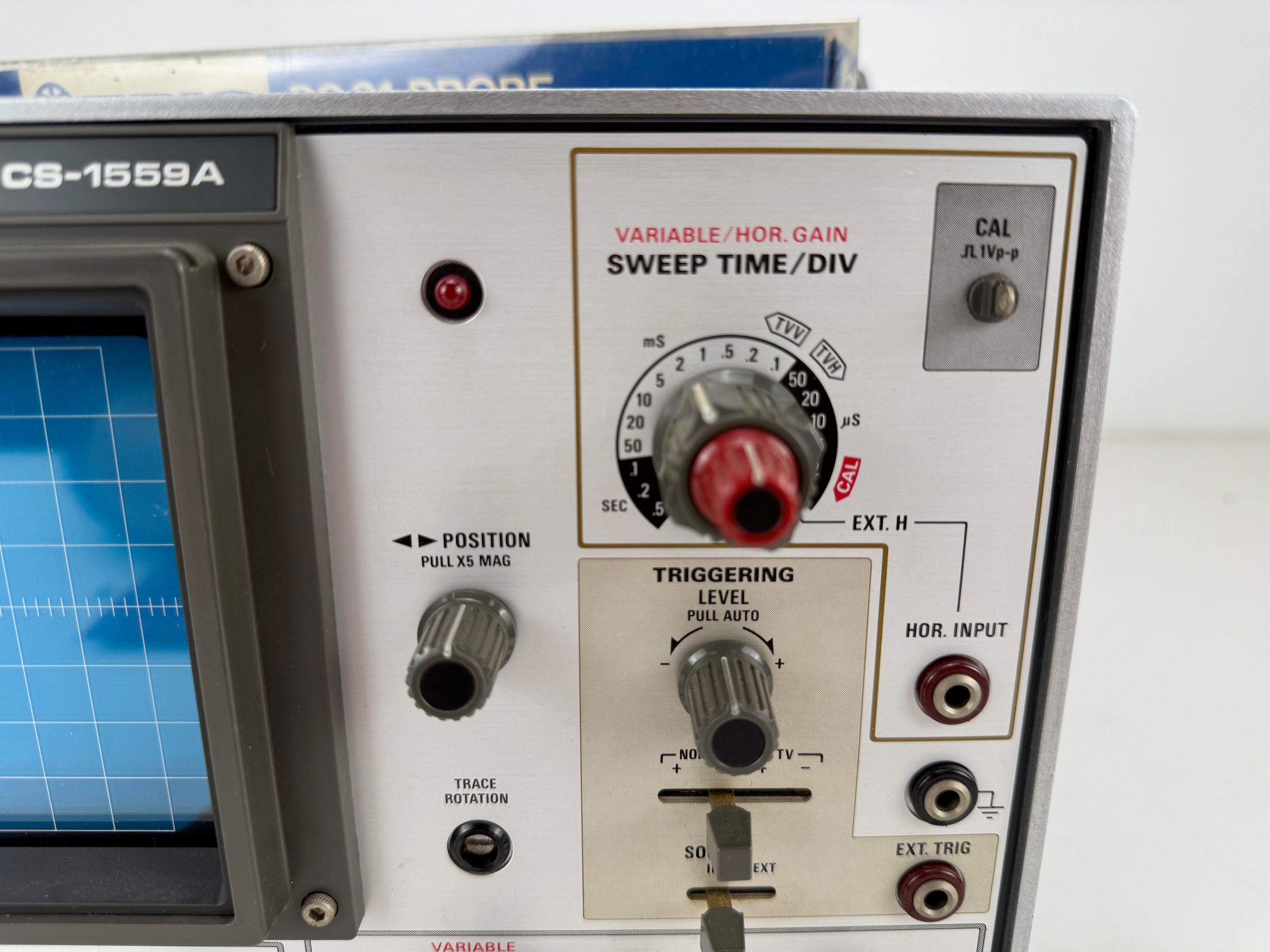 Unknown CS-1559A 10MHz Oscilloscope With Trio PC21 Probe - In Box