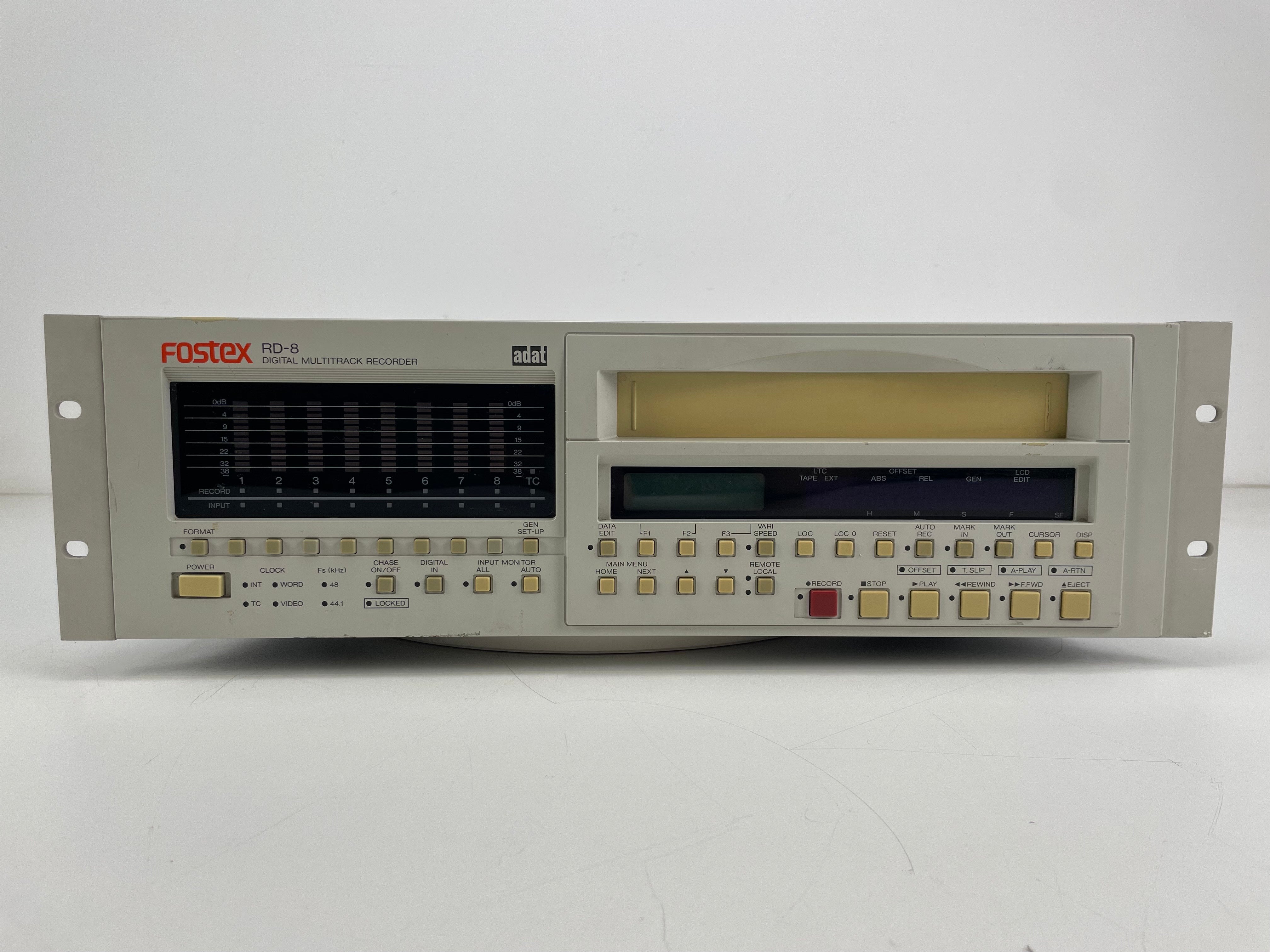 Fostex RD-8 ADAT 8-sporen digitale recorder – inclusief handleiding en 2 nieuwe ADAT-cassettes