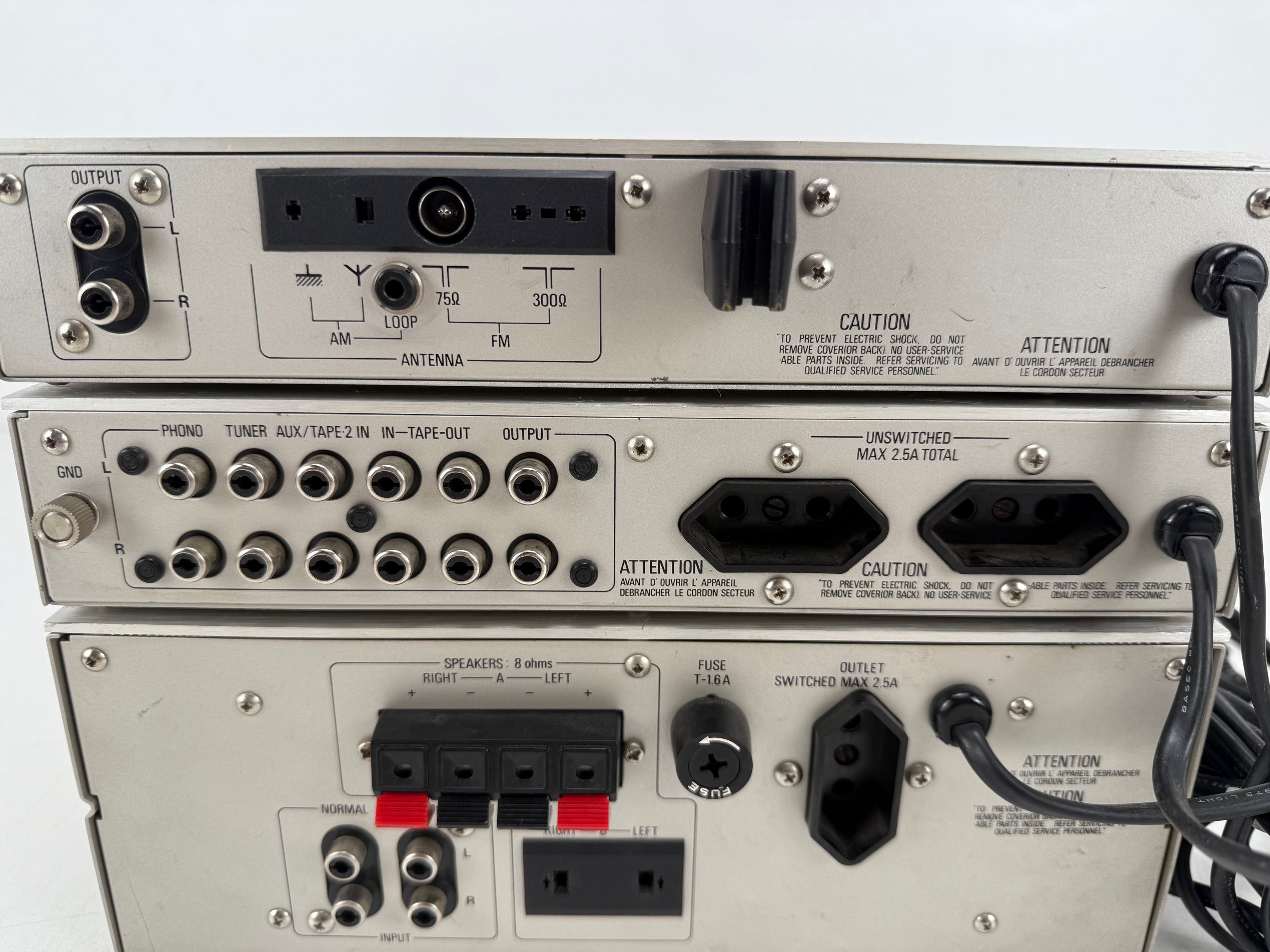 Philips 22AH109 tuner / 22AH209 voorversterker / 22AH309 eindversterker set - handleidingen