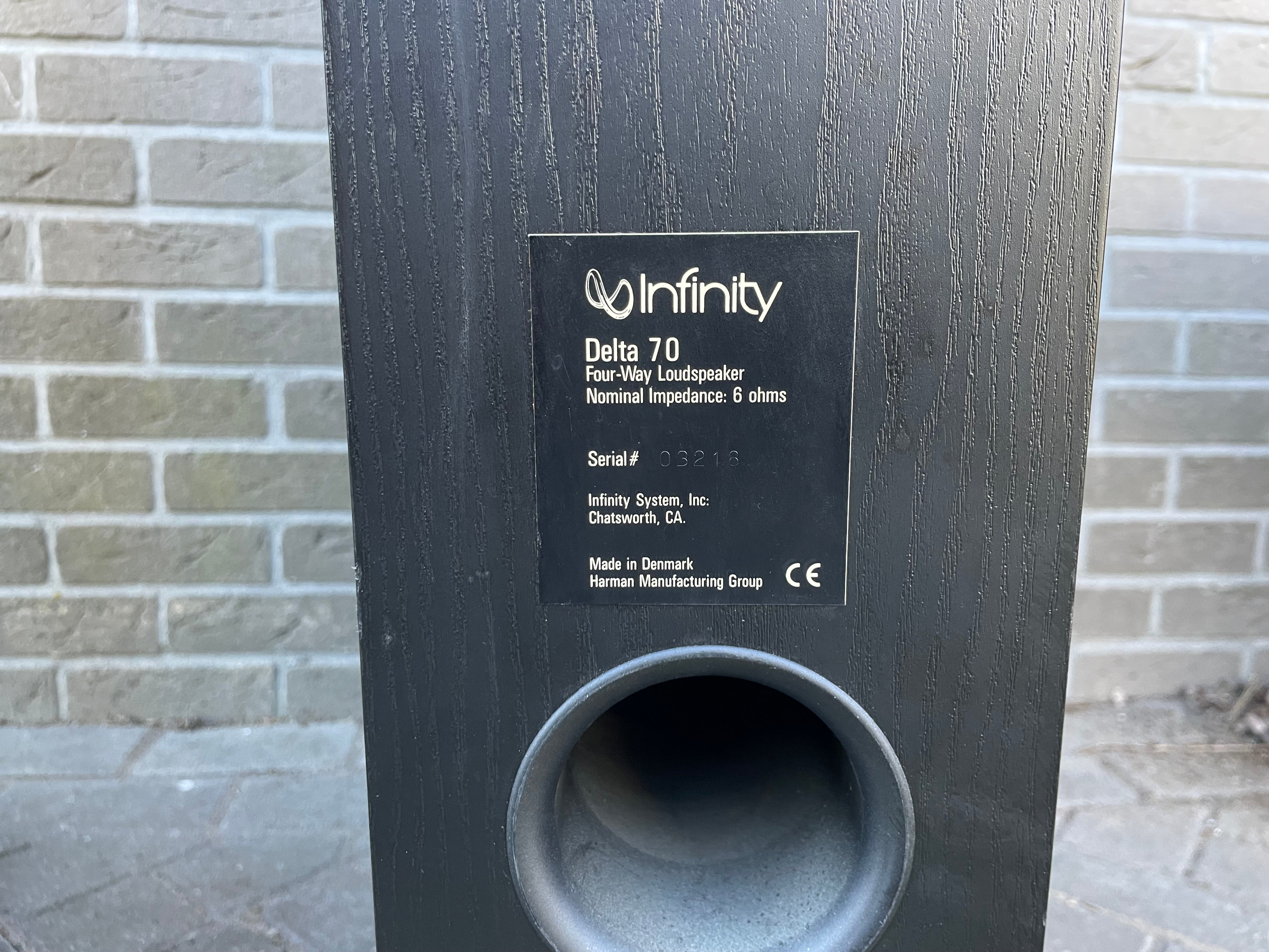 Infinity - Delta 70 - 4-Way Floorstanding Speakers - Bi-Wired - Serviced (refoamed) - PICK UP ONLY!