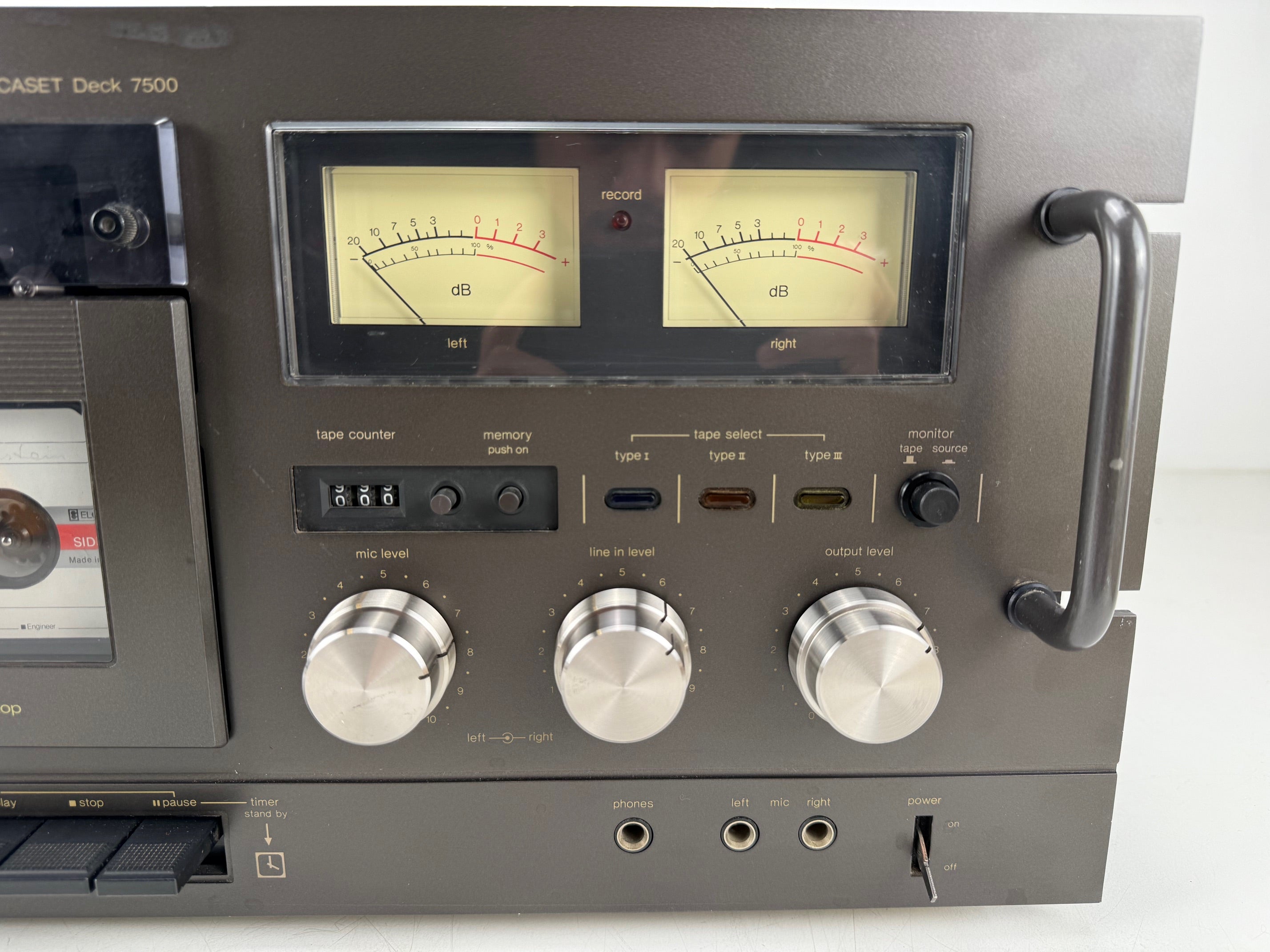 Technics RS-7500US 3-Head Stereo Elcaset Tape Deck - Serviced/Calibrated