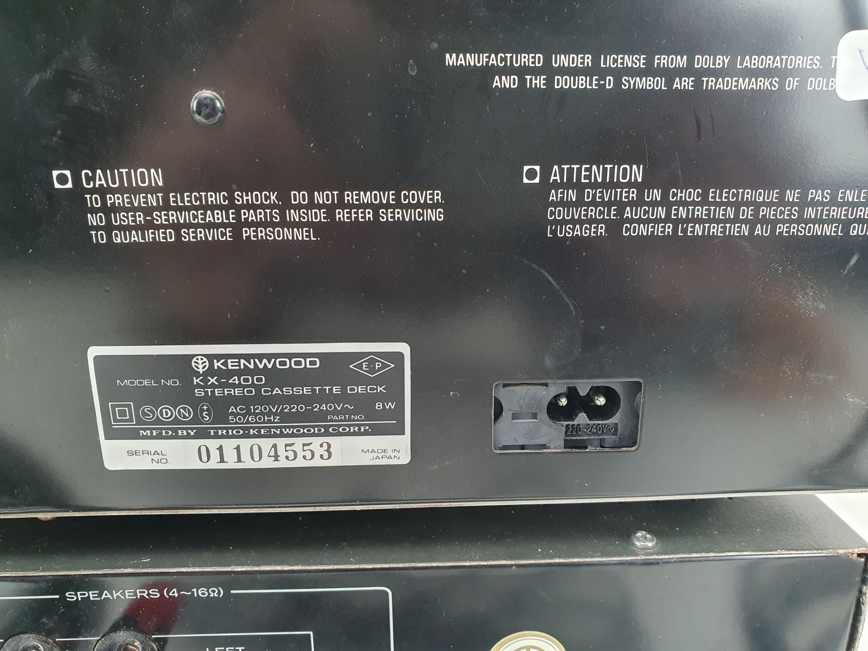 Kenwood KA-300 Amplifier - KX-400 Cassette deck - KT-400 Tuner - Nice Serviced set