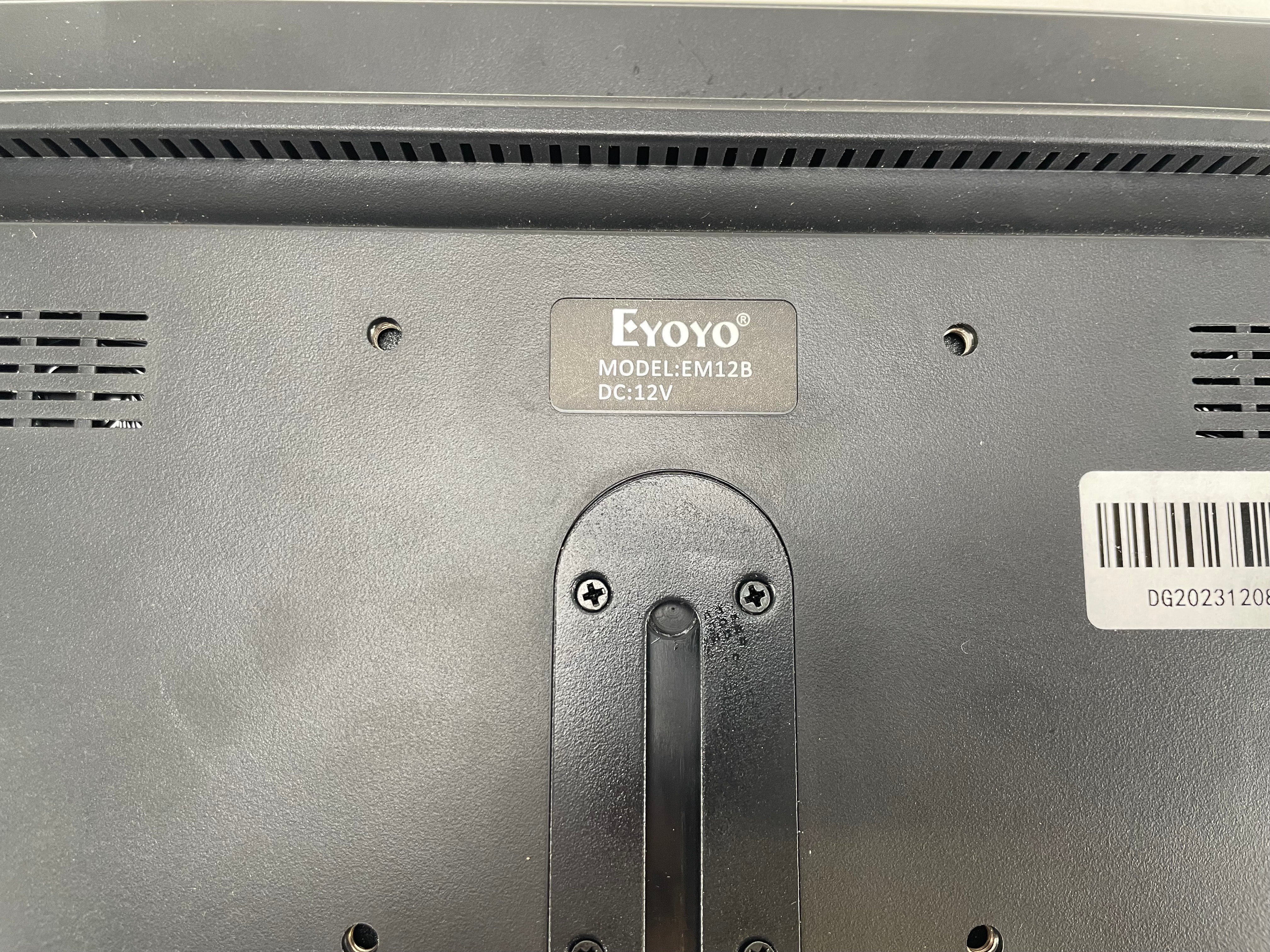 EYOY EM12B - Monitor voor computer, pc, Raspberry Pi, laptop, CCTV, beveiligingscamera, analoge camera