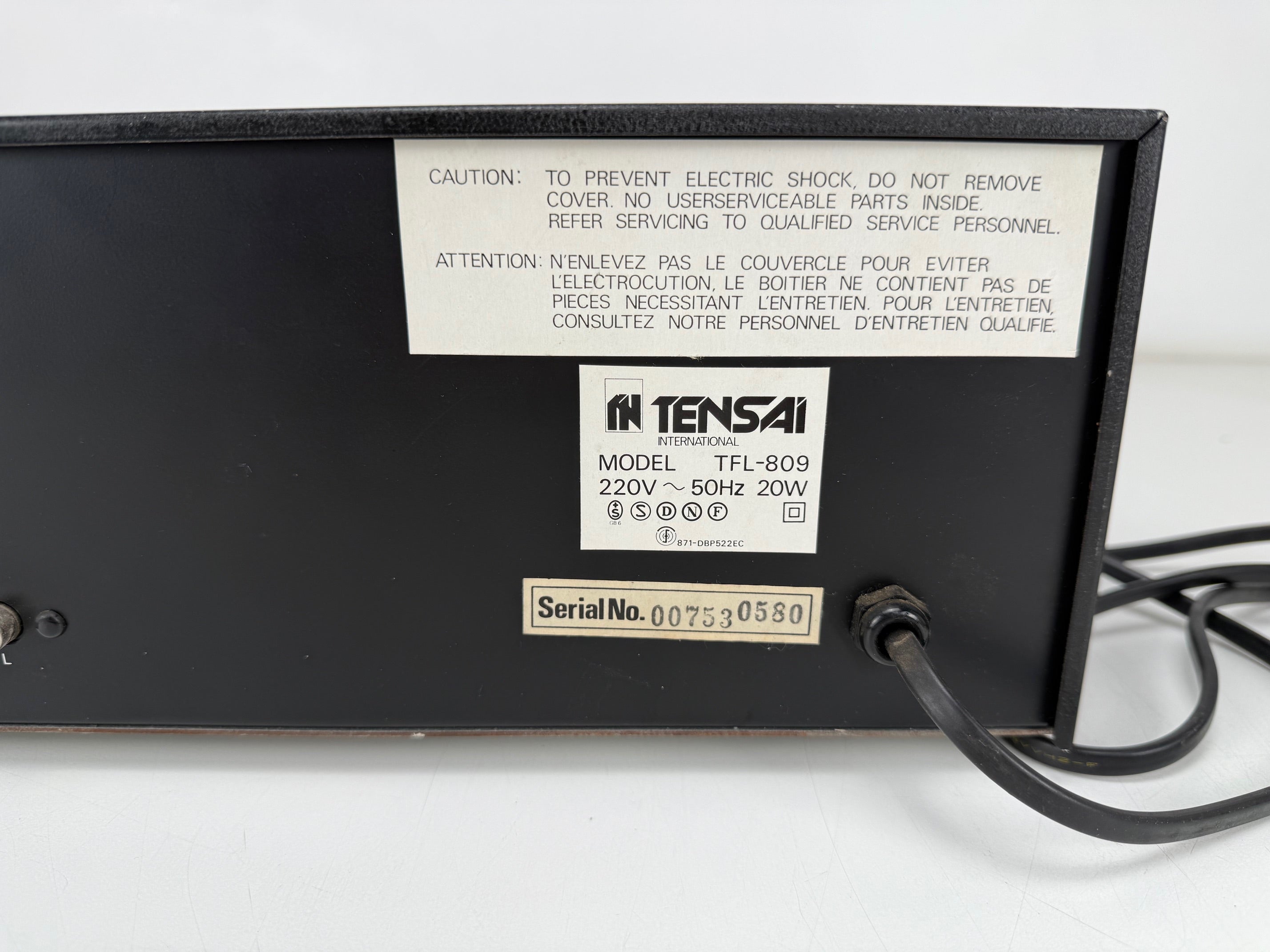 Unknown TFL-809 Stereo Cassette Deck