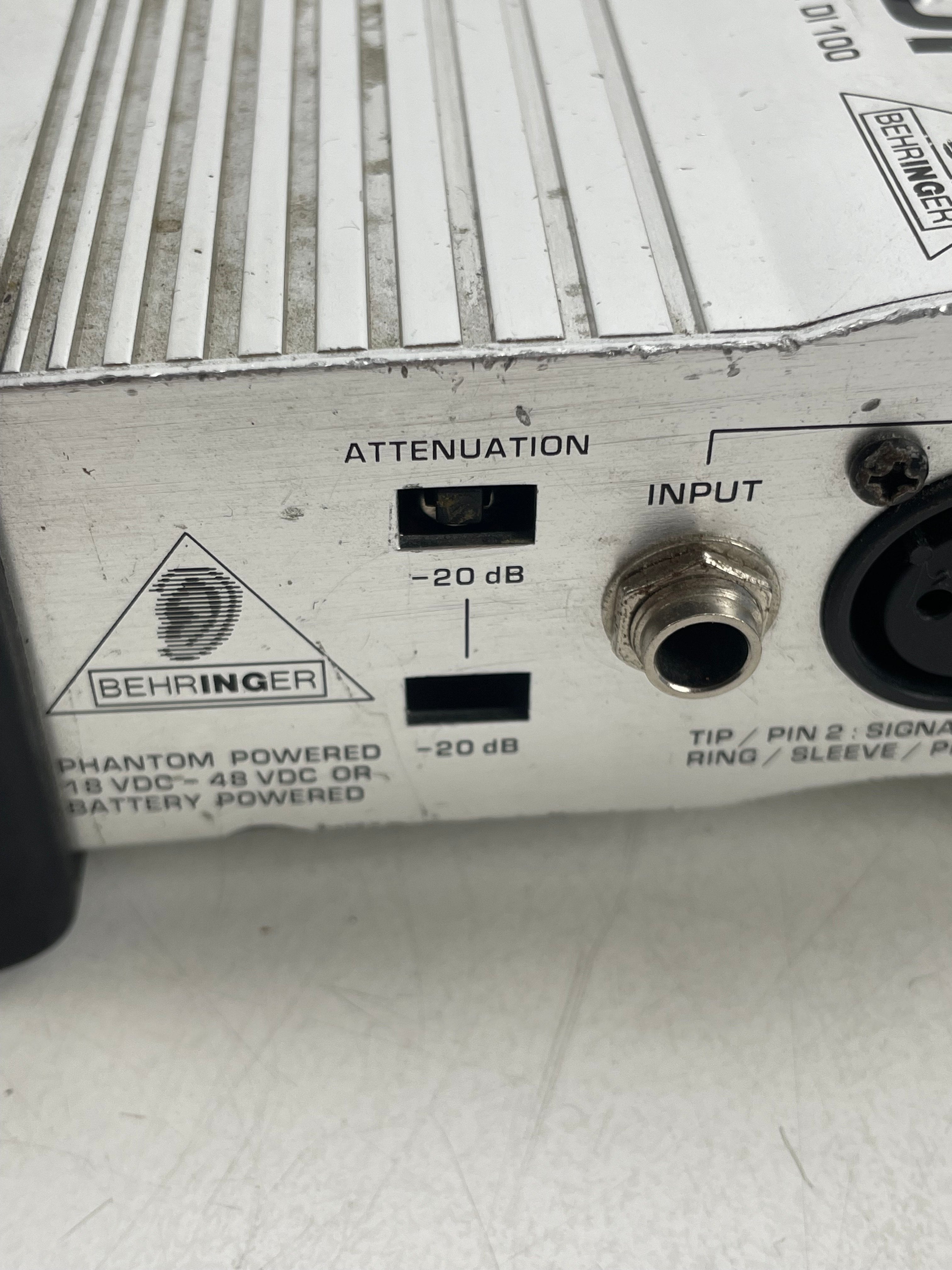 Behringer 2x Ultra Di Active Direct Inject Box Model 100