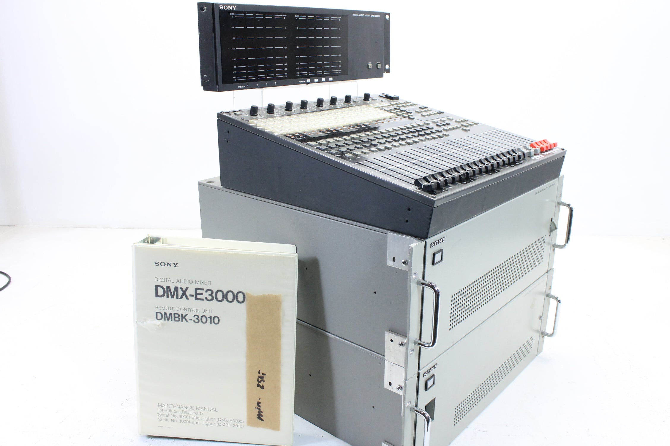 Sony Digital Audio Mixer DMX-E3000 with mainframe and Service Manual