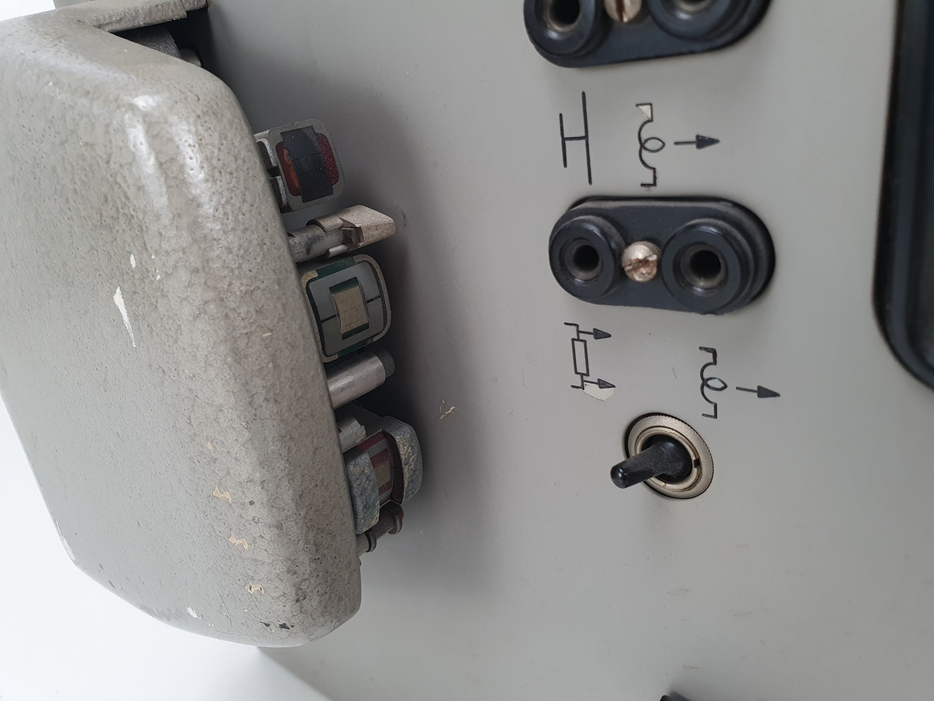 Telefunken recorder kop tester met M10 kopbrug en veel onderdelen.