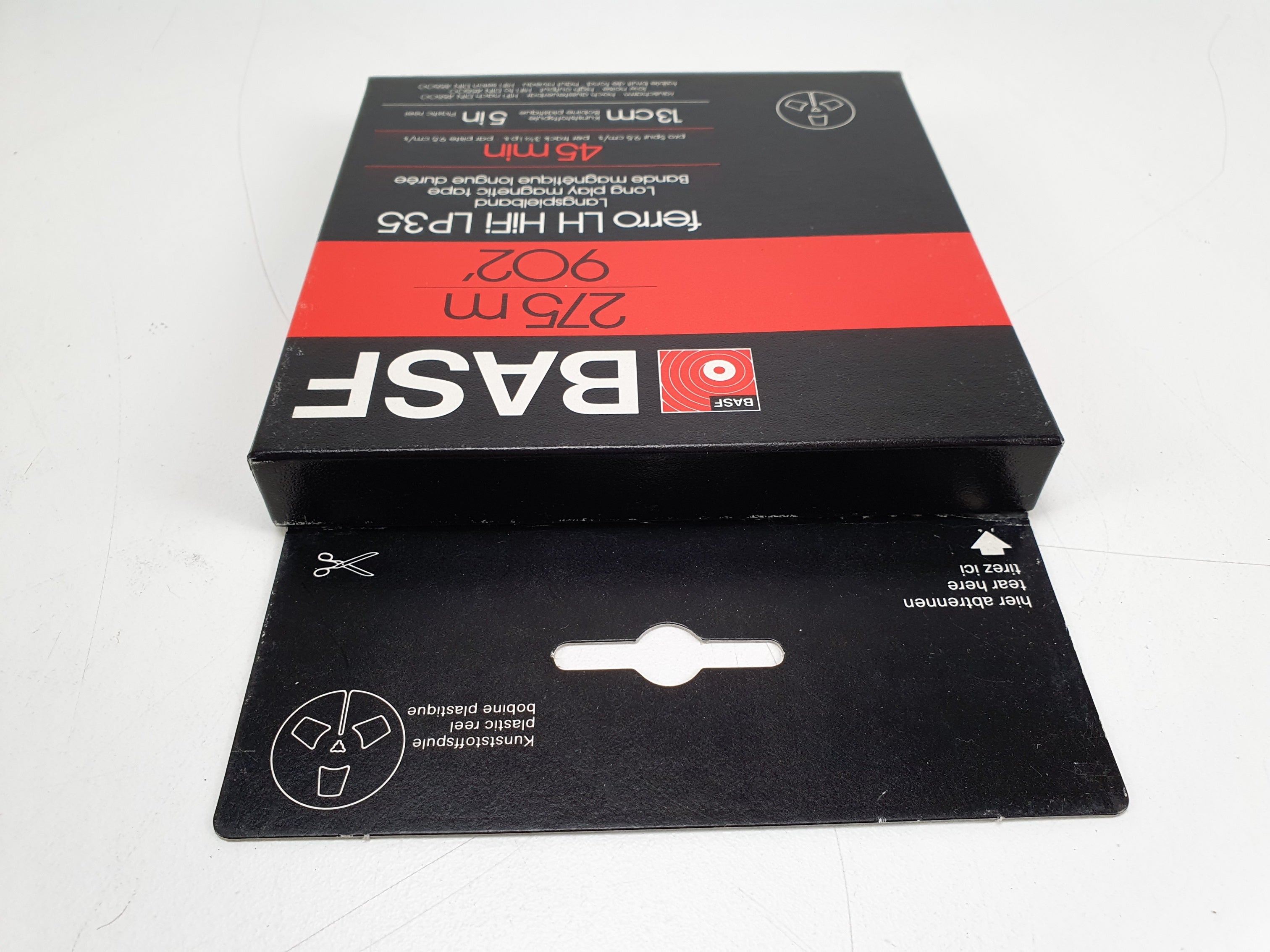 BASF LP35 ferro LH hifi-tape - 275m - 13CM plastic spoel - nieuw in doos