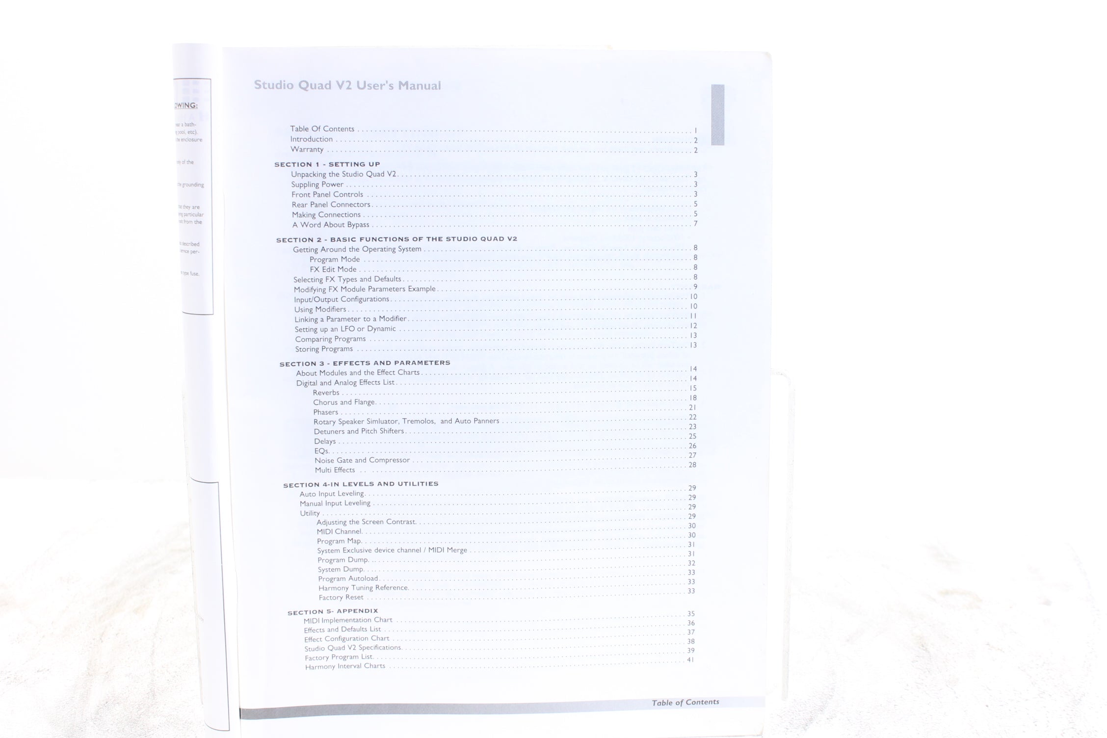Digitech Studio Quad V2 User's Manual